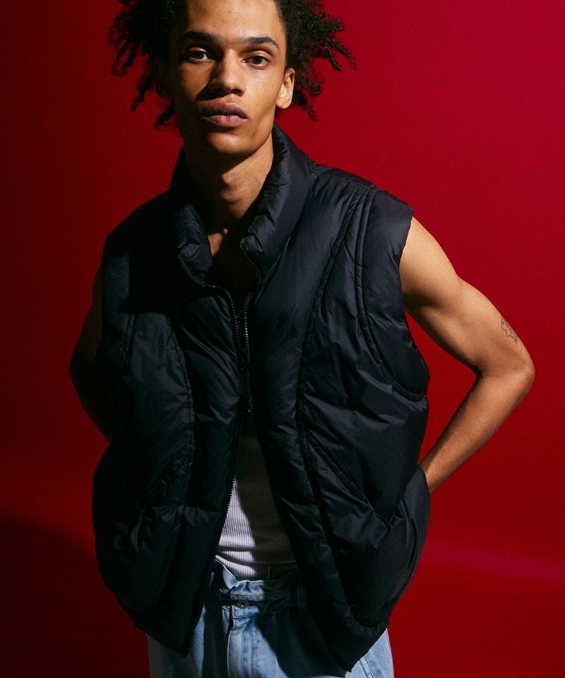50%OFF【rehacer(レアセル)】 Shell Puff Down Vest ダウンベスト 50%OFF【rehacer(レアセル)】 Shell Puff Down Vest ダウンベスト