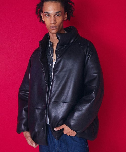 30%OFF【rehacer(レアセル)】 Beatle Sheep Leather Down レザーダウン 