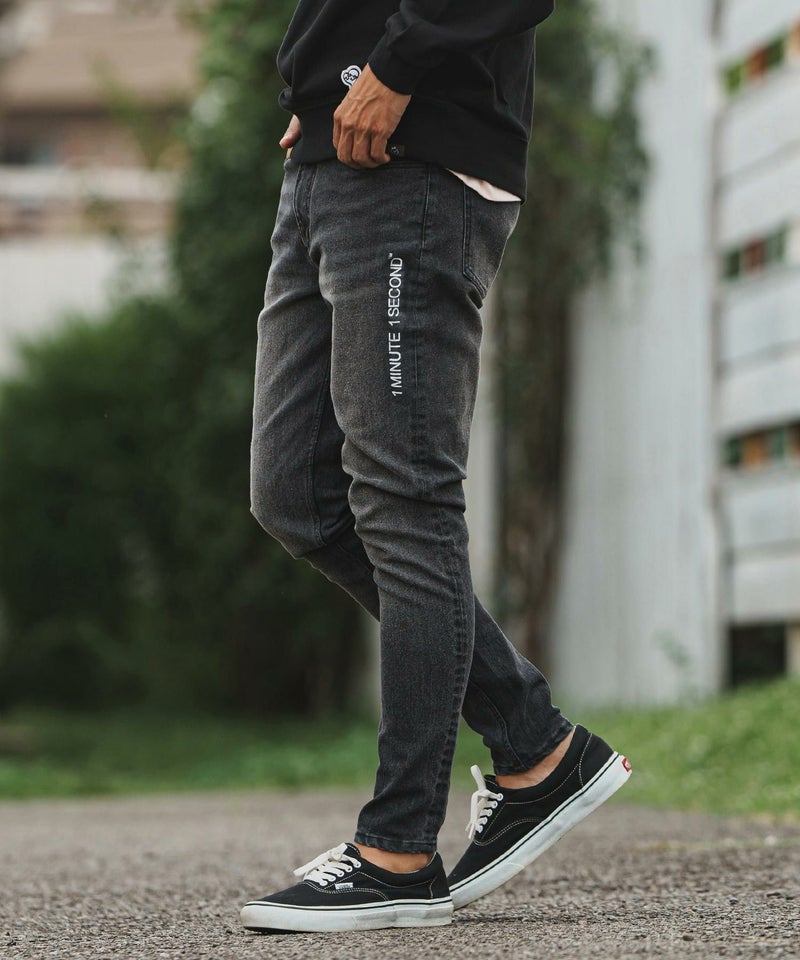 50%OFF【1minute 1second(ワンミニットワンセカンド)】used denim with 