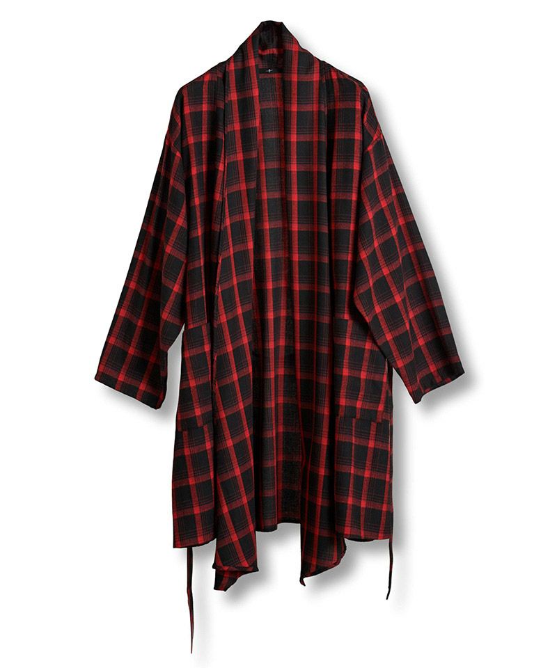美品UNDERCOVER チェックネル ガウン コート 赤 紺 UCP4001 50%OFF【NO ID.(ノーアイディー)】ﾁｪｯｸｶﾞｳﾝ(855006-842S) | CAMBIO