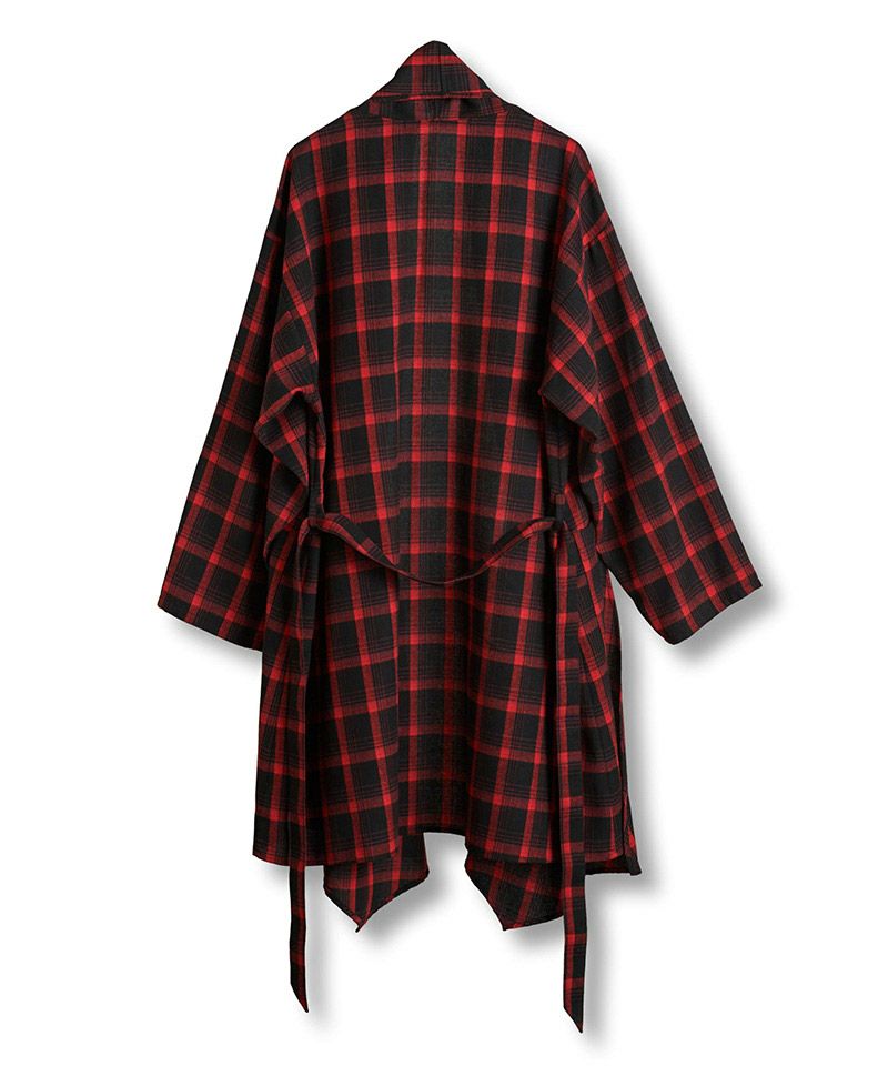 美品UNDERCOVER チェックネル ガウン コート 赤 紺 UCP4001 50%OFF【NO ID.(ノーアイディー)】ﾁｪｯｸｶﾞｳﾝ(855006-842S) | CAMBIO