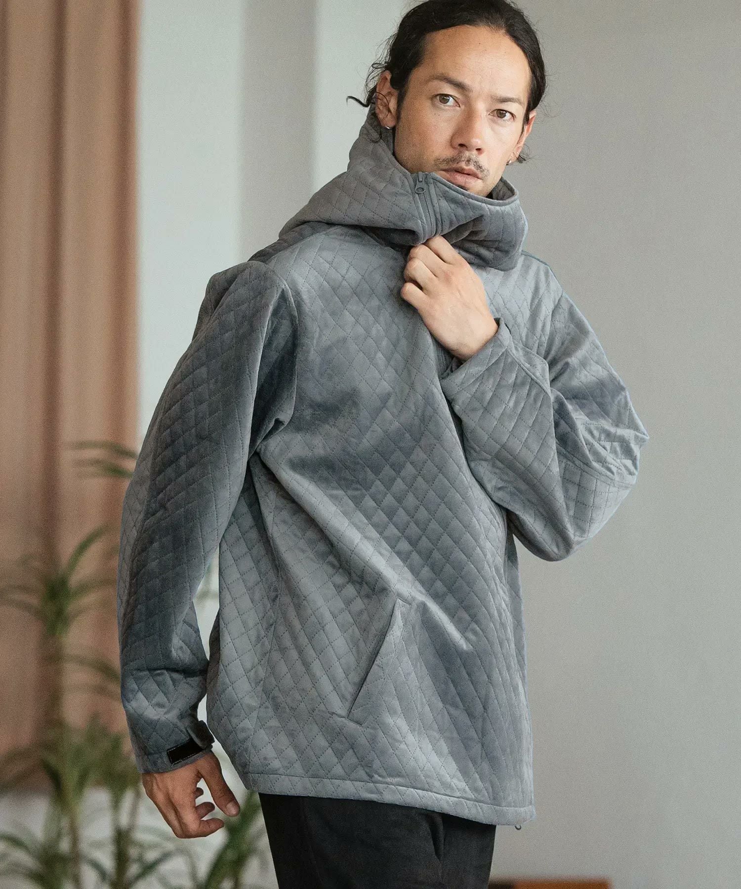 50%OFF【CAMBIO(カンビオ)】Velvet Quilted Zip Up Parka ジップアップ