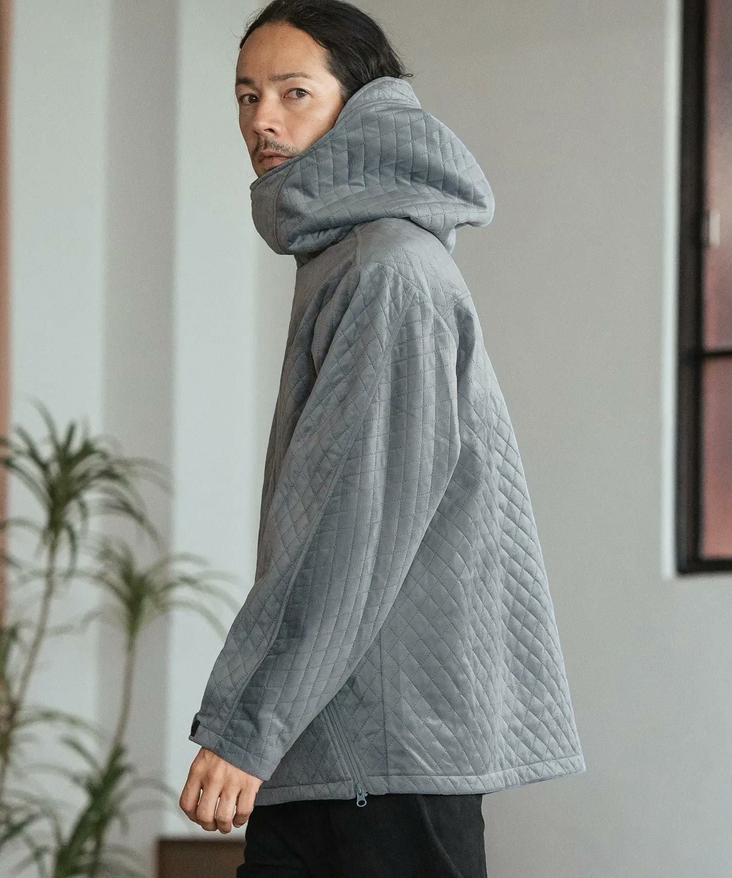 50%OFF【CAMBIO(カンビオ)】Velvet Quilted Zip Up Parka ジップアップ