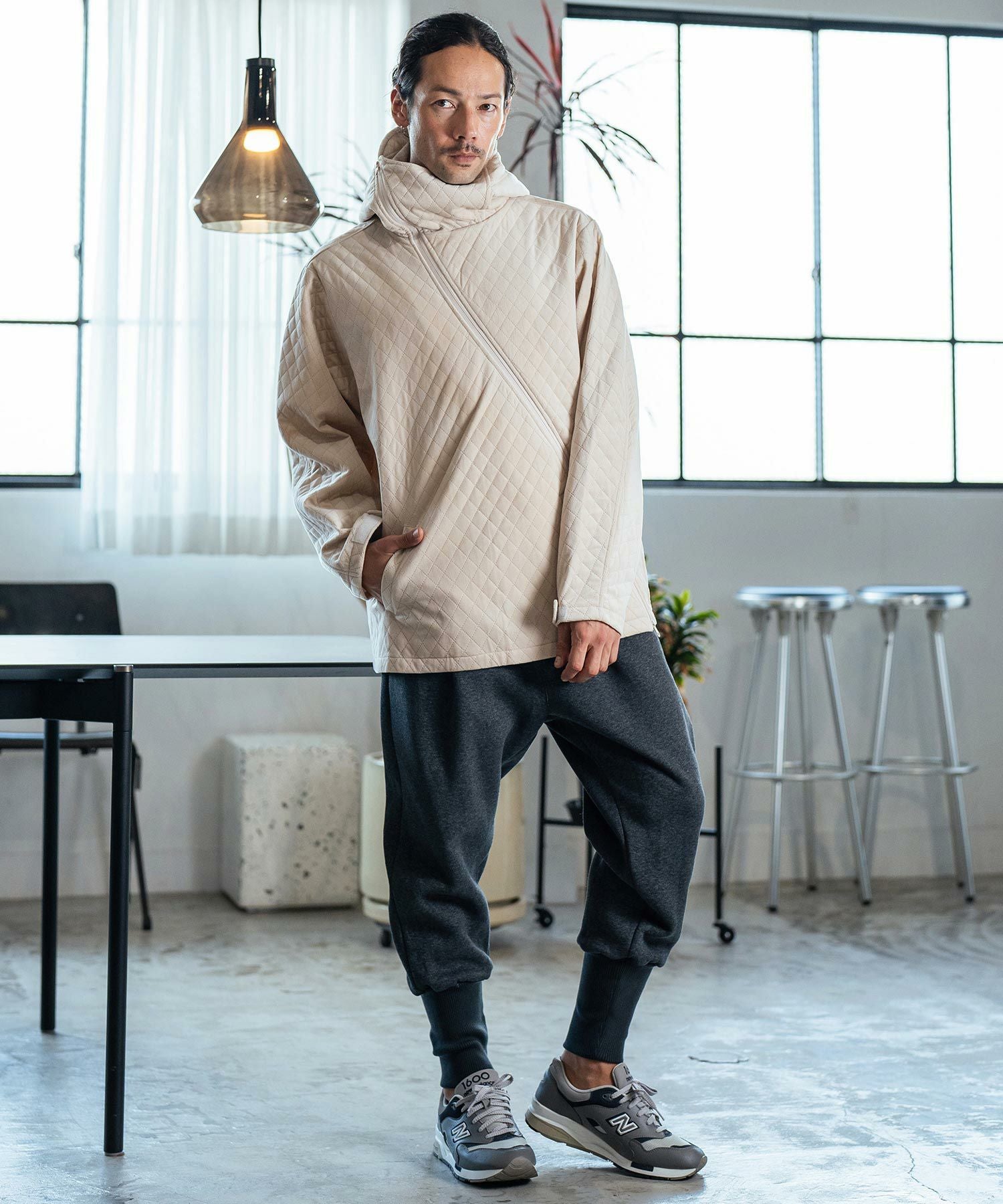 50%OFF【CAMBIO(カンビオ)】Velvet Quilted Zip Up Parka ジップアップ