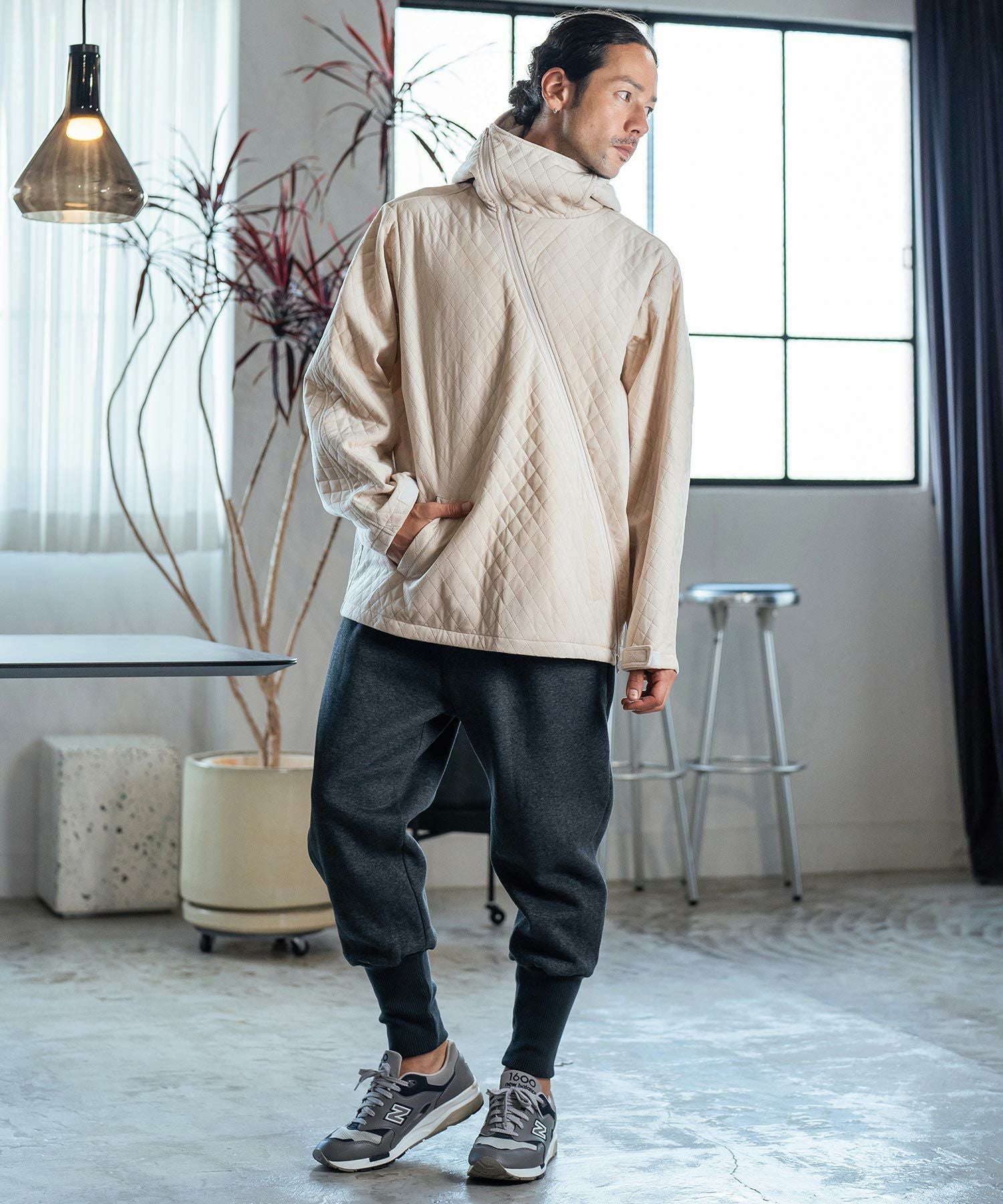 50%OFF【CAMBIO(カンビオ)】Velvet Quilted Zip Up Parka ジップアップ