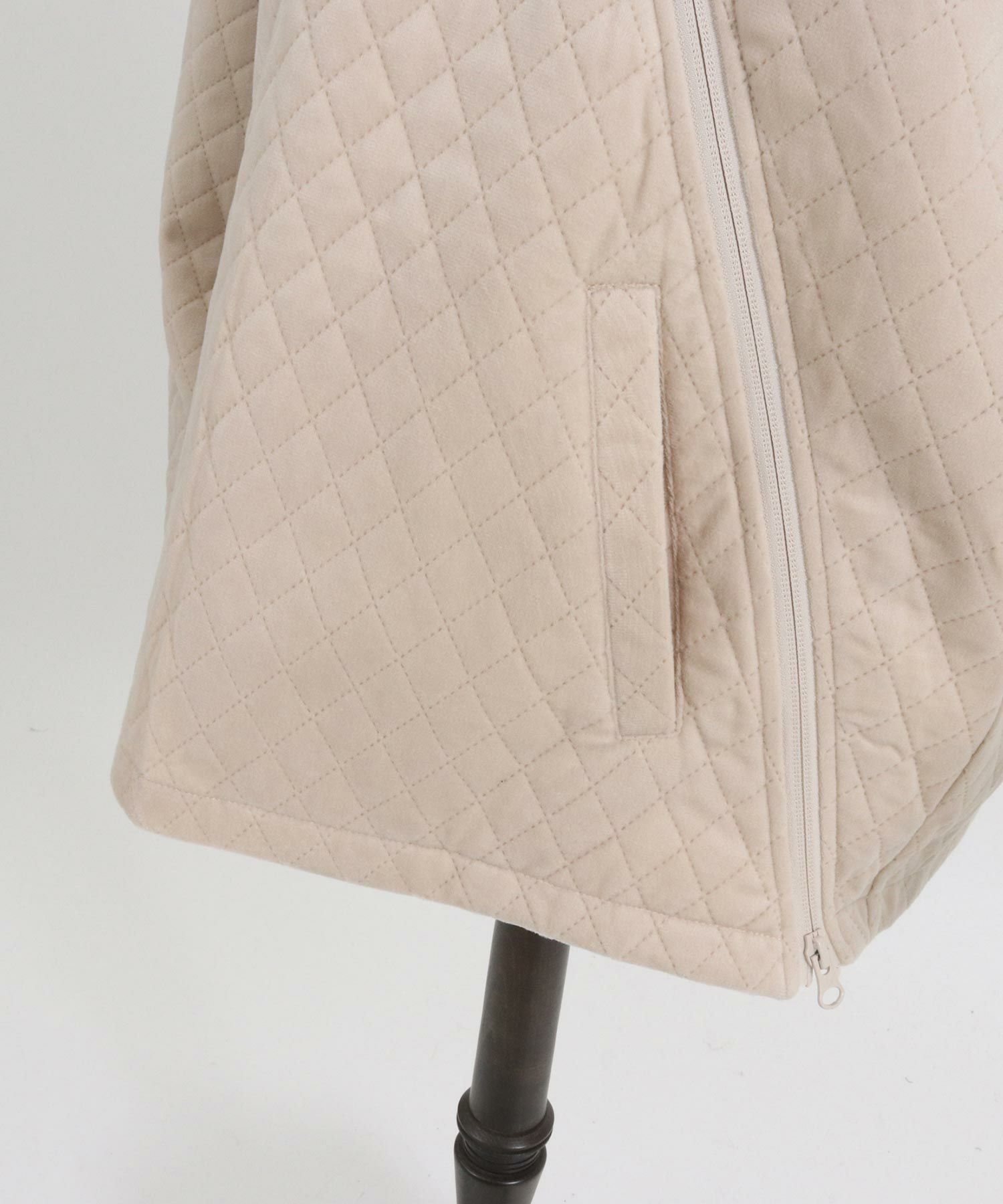 50%OFF【CAMBIO(カンビオ)】Velvet Quilted Zip Up Parka ジップアップ