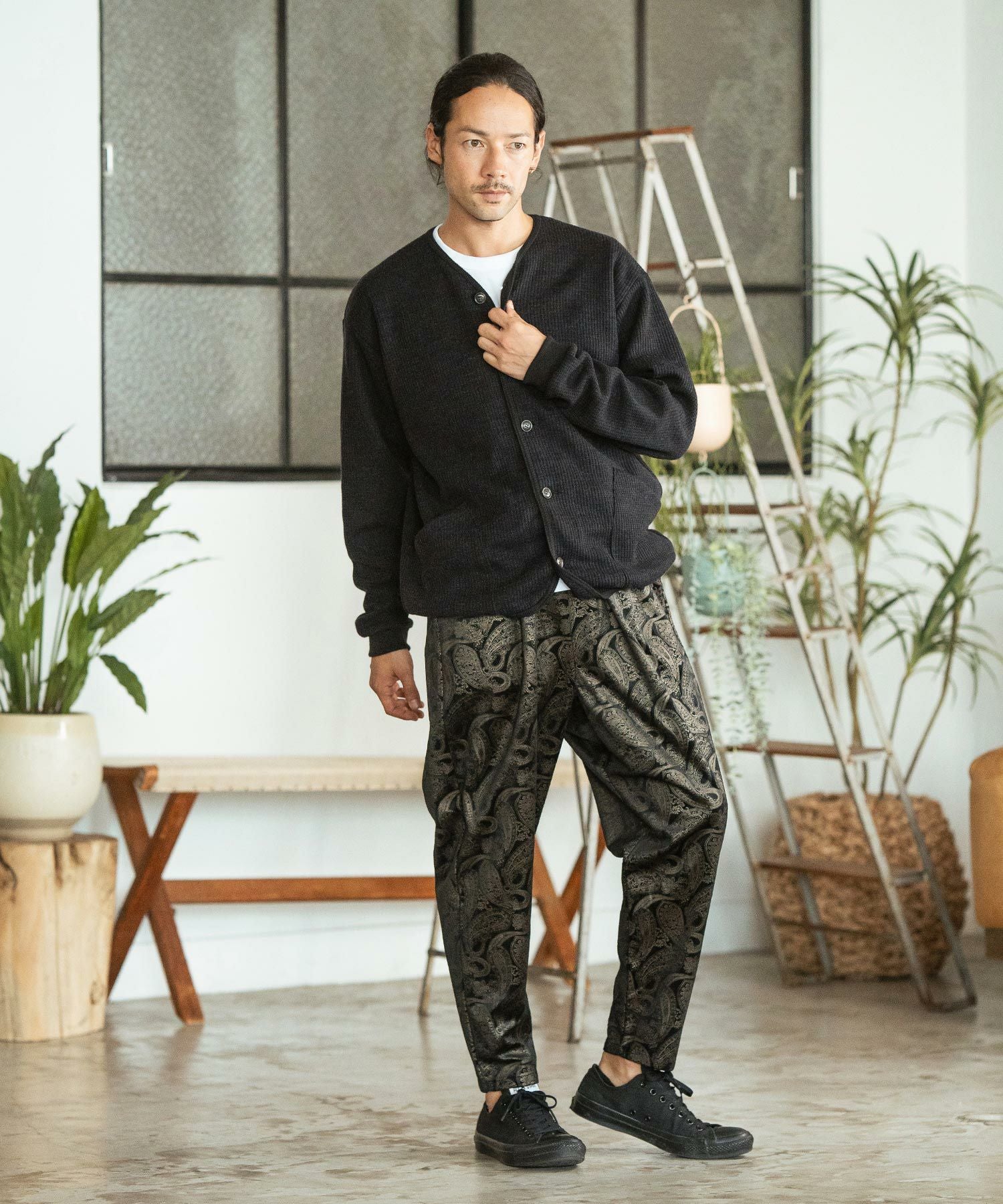 30%OFF【CAMBIO(カンビオ)】Paisley Two Tuck Pants ジョガーパンツ