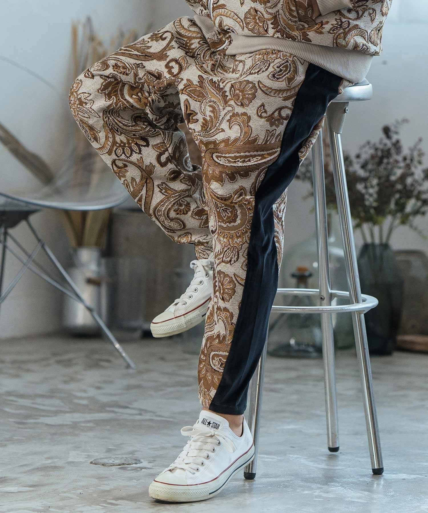 30%OFF【CAMBIO(カンビオ)】Gobelin Velour Combination Pants