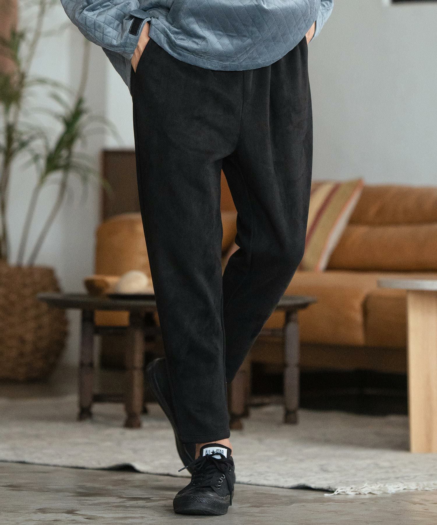 30%OFF【CAMBIO(カンビオ)】Fake Suede Pants フェイクスエードパンツ
