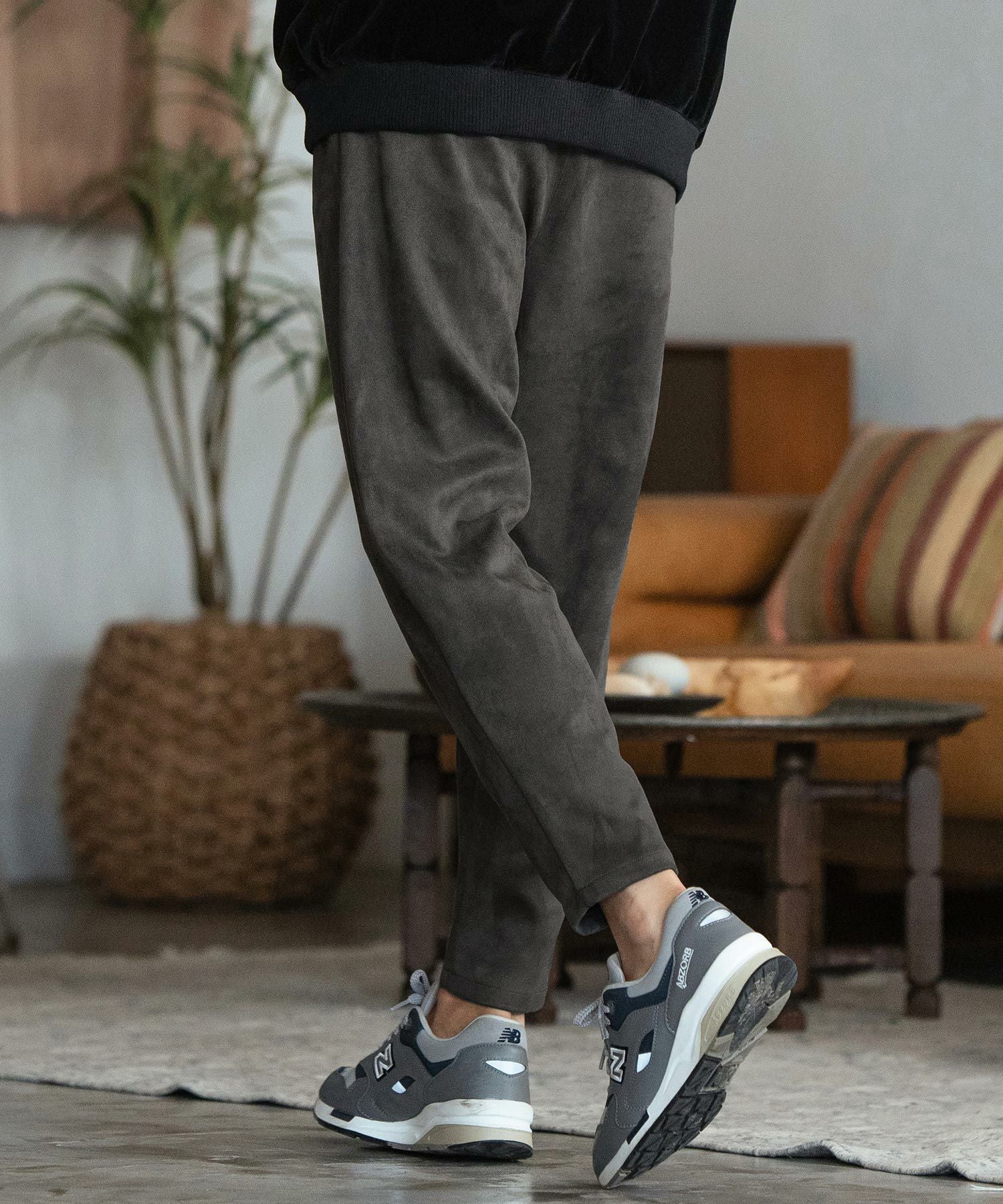 30%OFF【CAMBIO(カンビオ)】Fake Suede Pants フェイクスエードパンツ