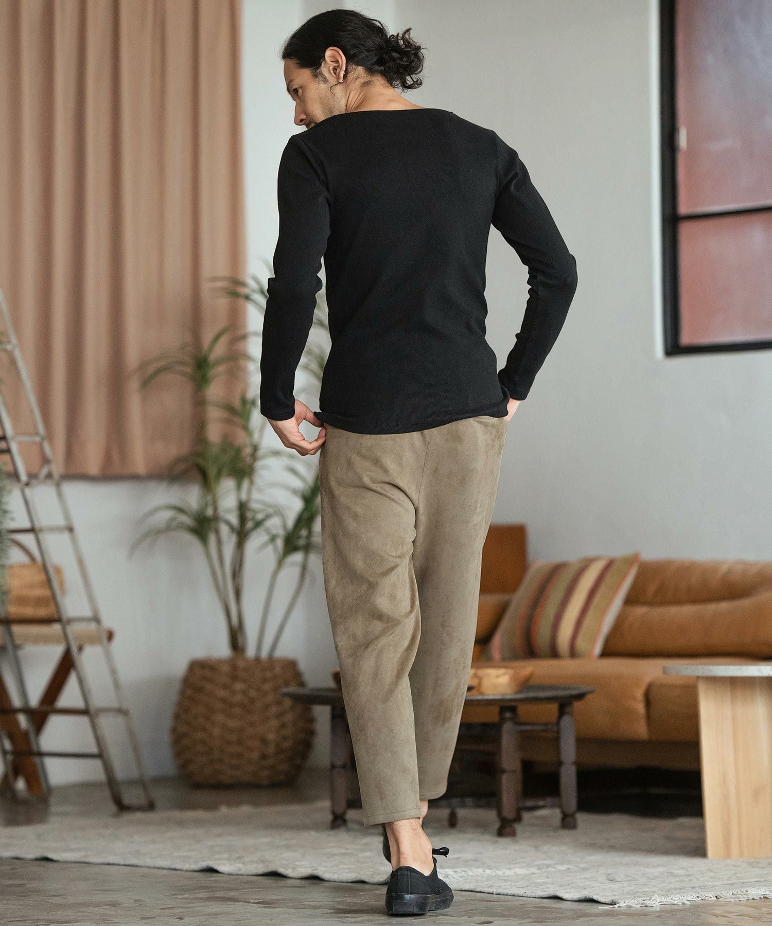 30%OFF【CAMBIO(カンビオ)】Fake Suede Pants フェイクスエードパンツ