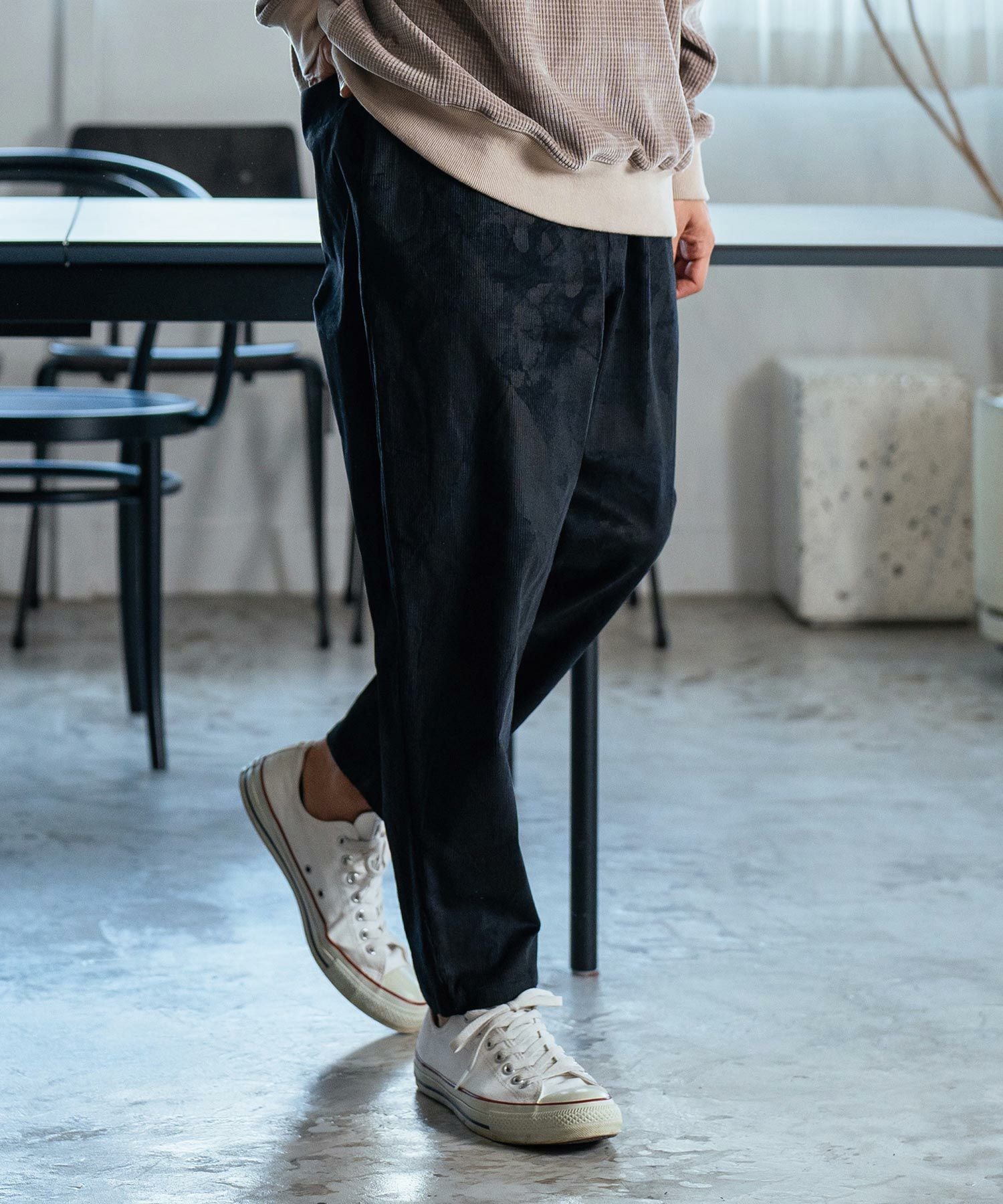 美品★buoybuoyブイ★圧縮ウール　イージーパンツ　24AW 30%OFF【CAMBIO(カンビオ)】Camouflage Balloon Easy Pants イージー