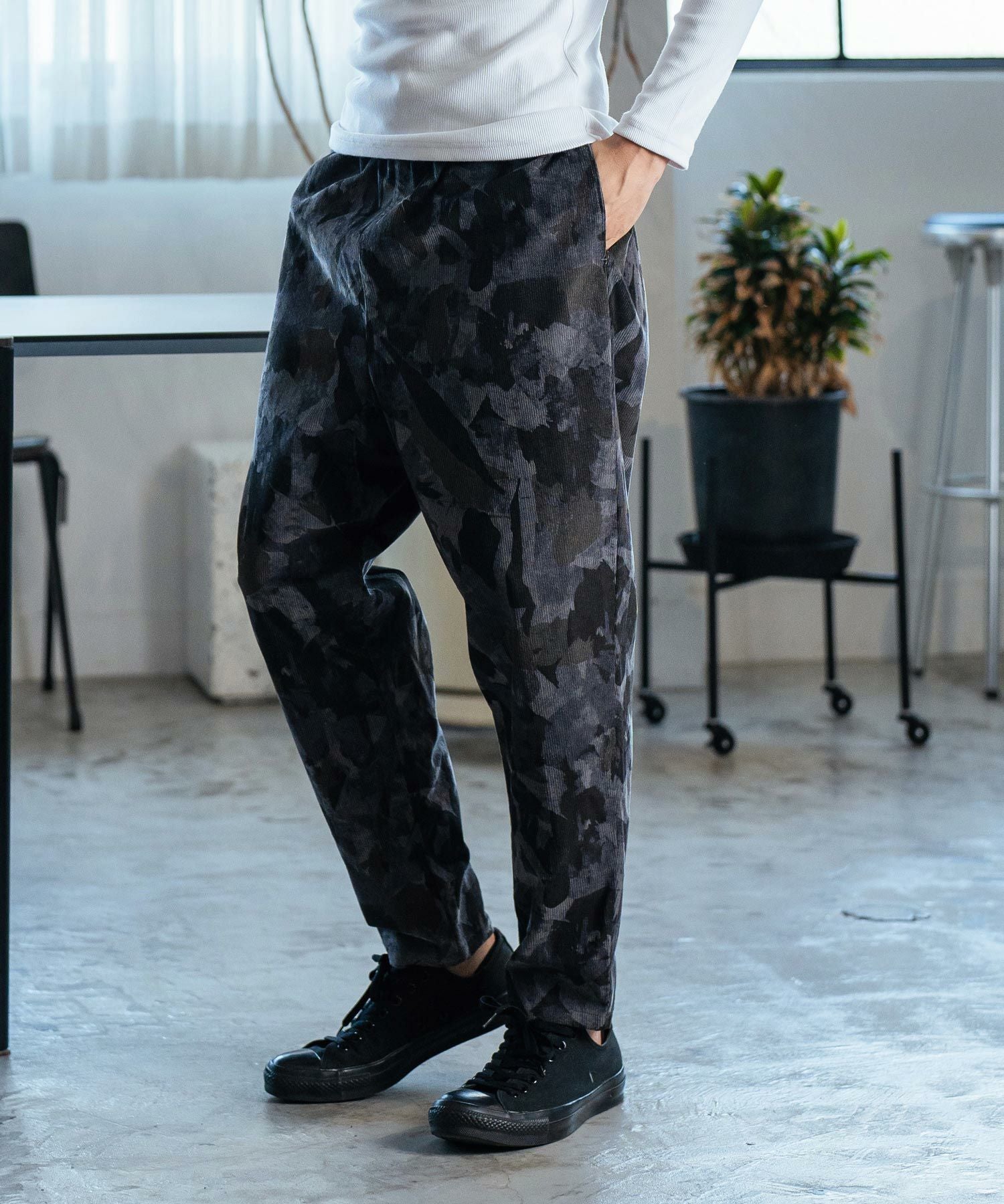 30%OFF【CAMBIO(カンビオ)】Camouflage Balloon Easy Pants イージー