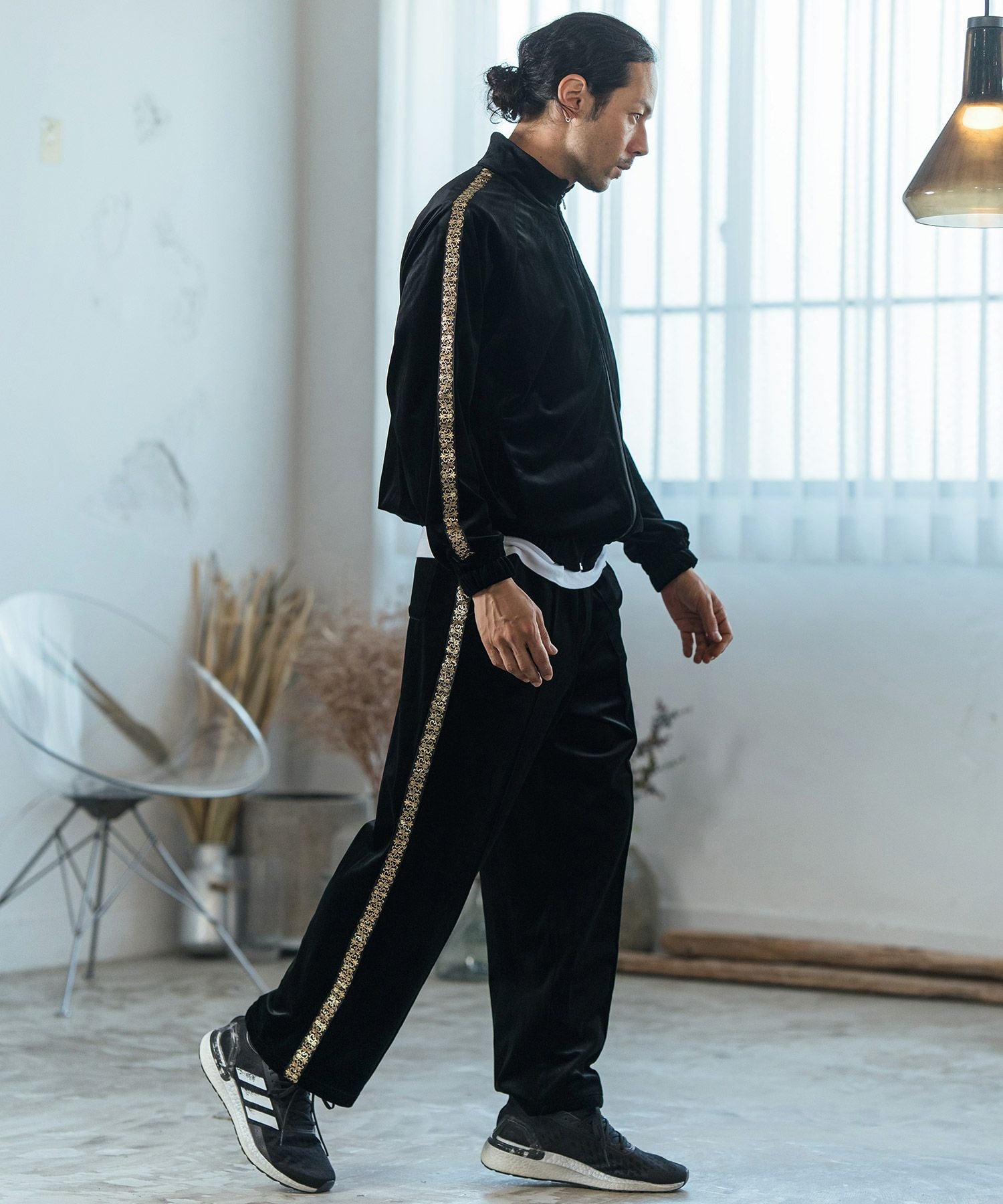 カリオカ様 トラックパンツ XL 60%OFF【CAMBIO(カンビオ)】Stretch Velour Side Tape Pants トラック