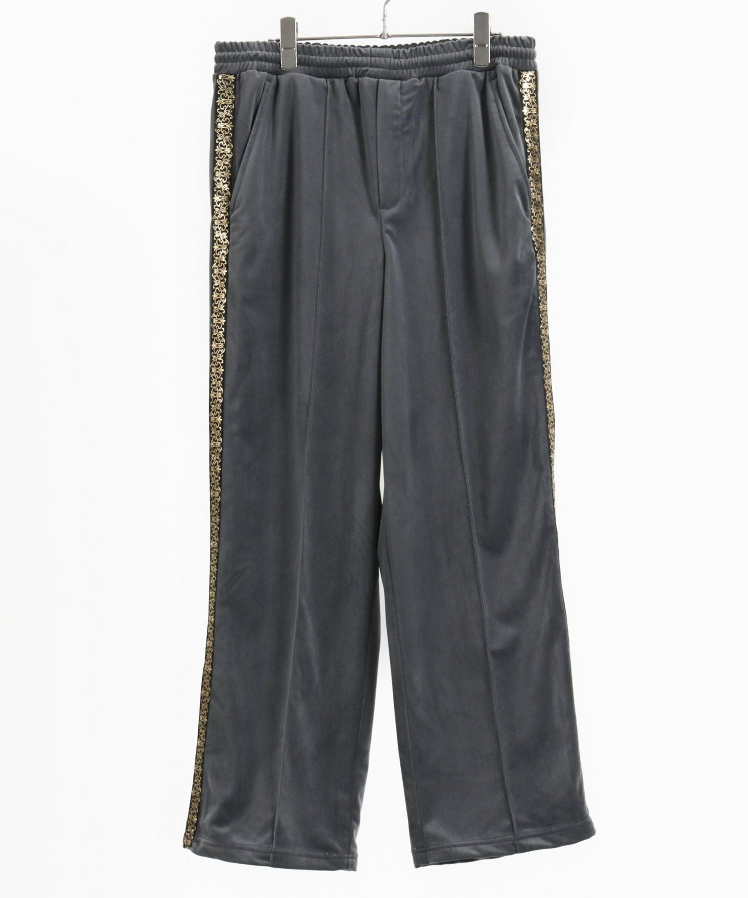 50%OFF【CAMBIO(カンビオ)】Stretch Velour Side Tape Pants トラック