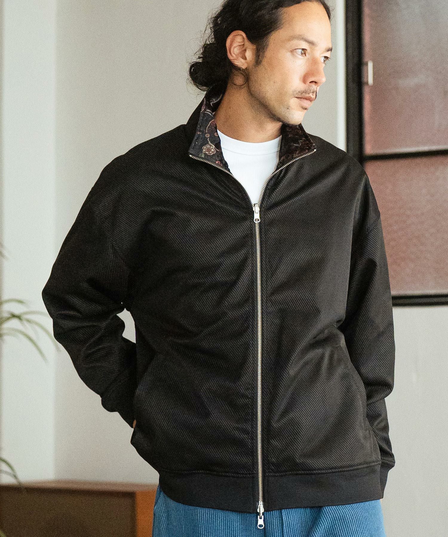 センソユニコリバーシブルジャケット 30%OFF【CAMBIO(カンビオ)】Reversible Stand Collar Jacket スタンド