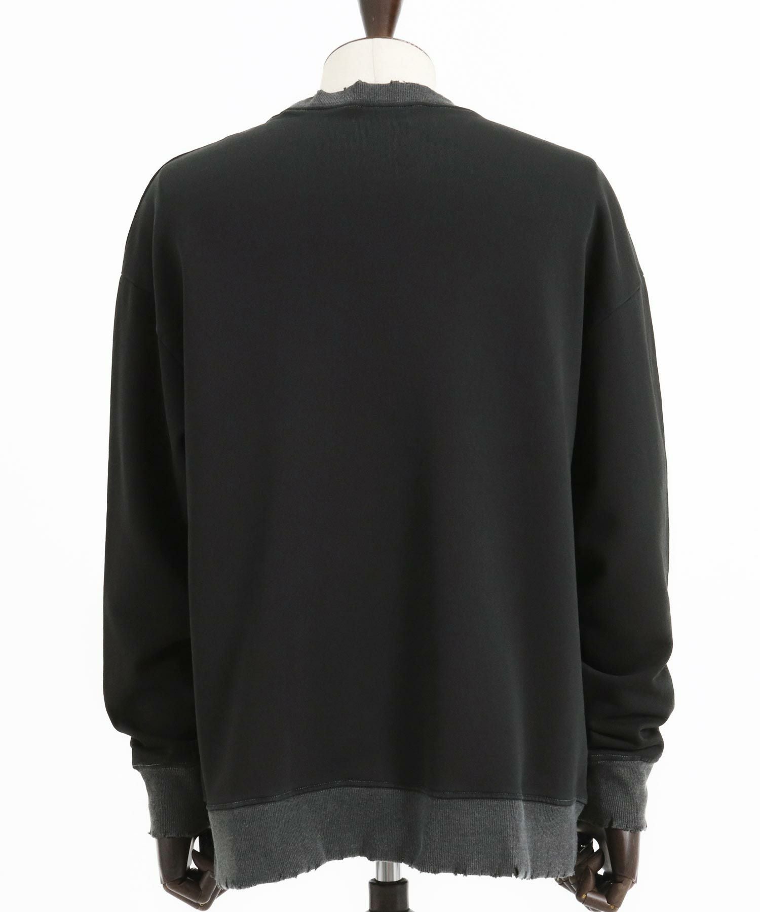 50%OFF【CAMBIO(カンビオ)】Indigo Like Garment Dye Damage Sweat