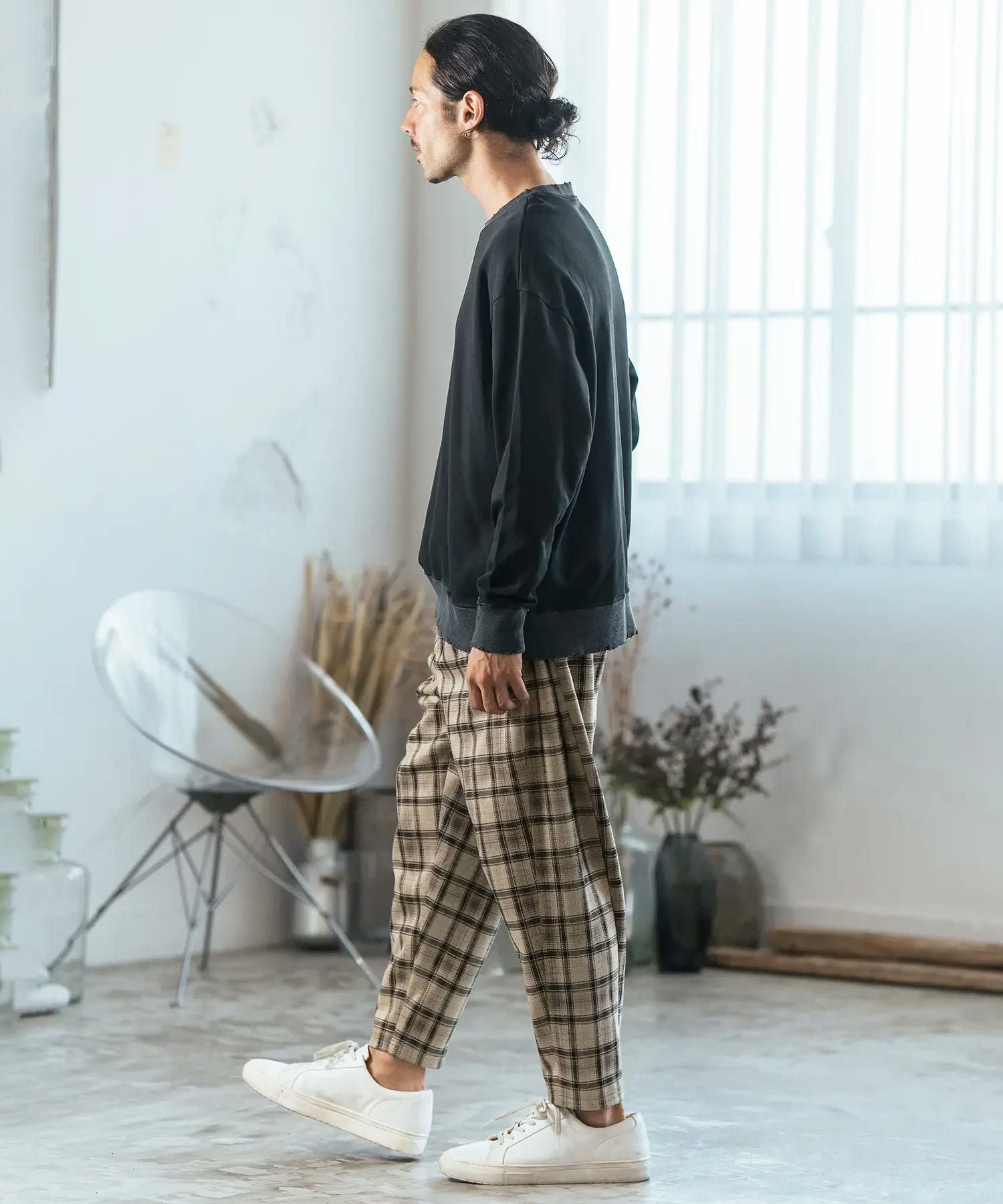 30%OFF【CAMBIO(カンビオ)】Check Ponti Wide Balloon Silhouette