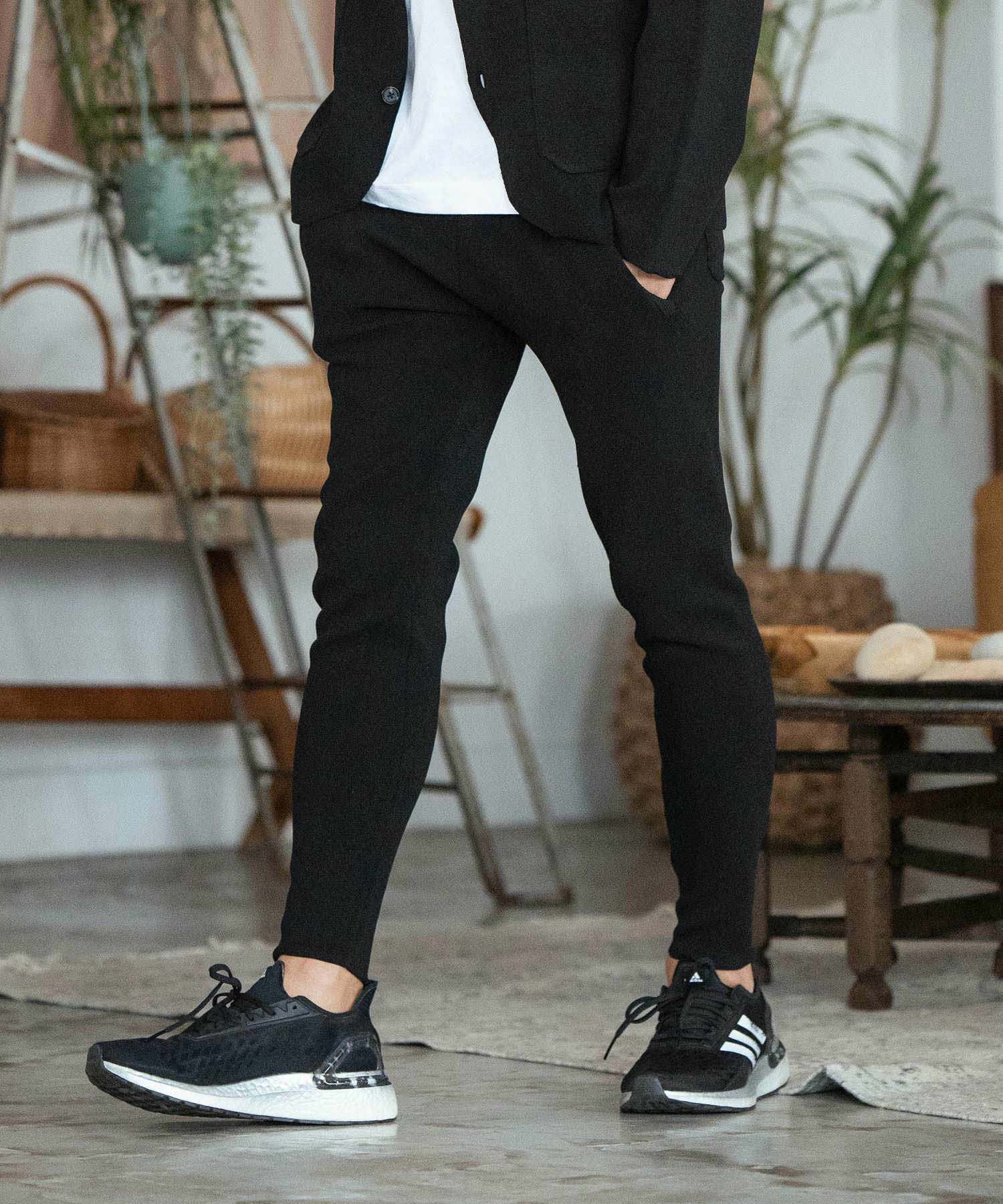 CAMBIO(カンビオ)】Stretch Milan Rib Tapered Pants テーパードパンツ