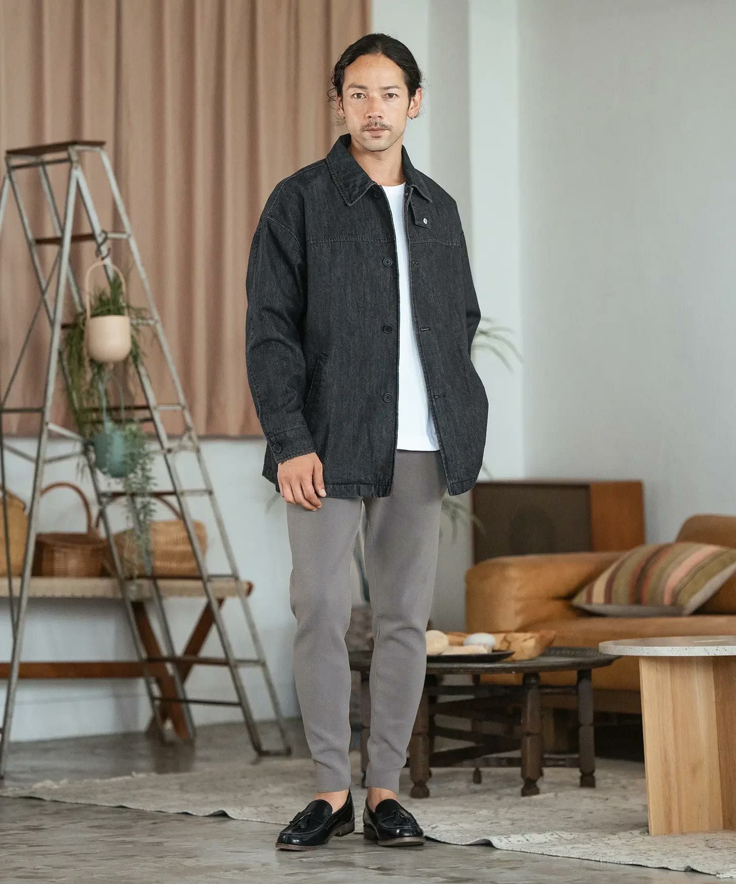 CAMBIO(カンビオ)】Stretch Milan Rib Tapered Pants テーパードパンツ