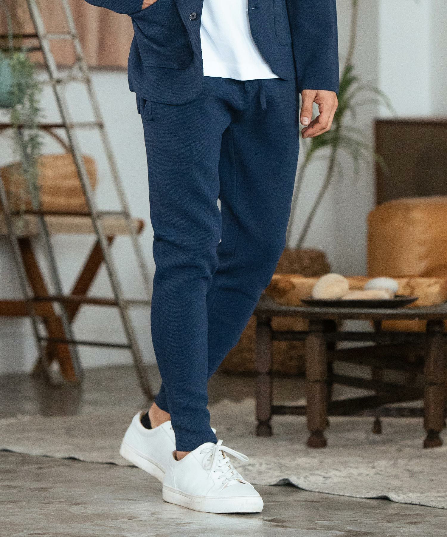 CAMBIO(カンビオ)】Stretch Milan Rib Tapered Pants テーパードパンツ