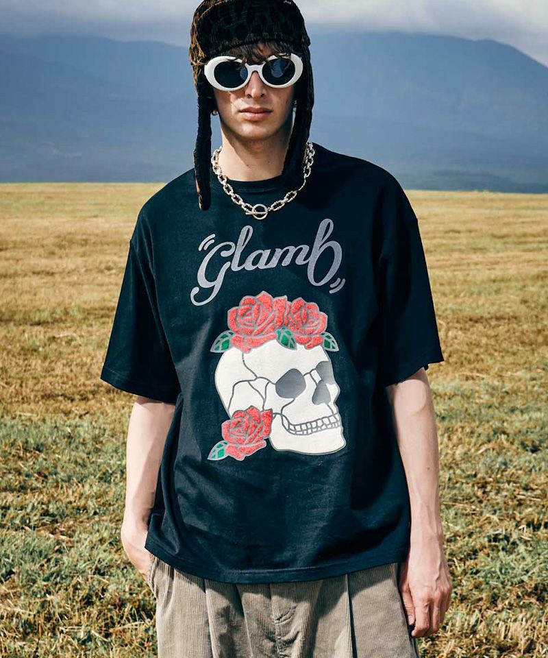 30%OFF【glamb(グラム)】Stained Glass Skull T-Shirt ステンドグラス