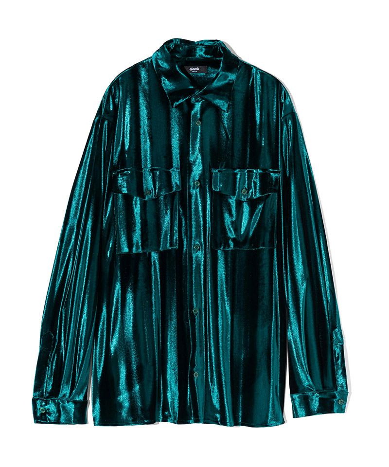 goodayさま専用　baserange  ベロアトップス　S seyto（セイト）の「Velour striped shear shirt / ベロアストライプ