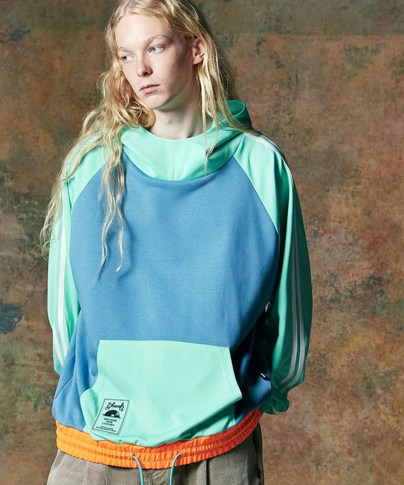 30%OFF【glamb(グラム)】Layered Creed Hoodie レイヤードクリード