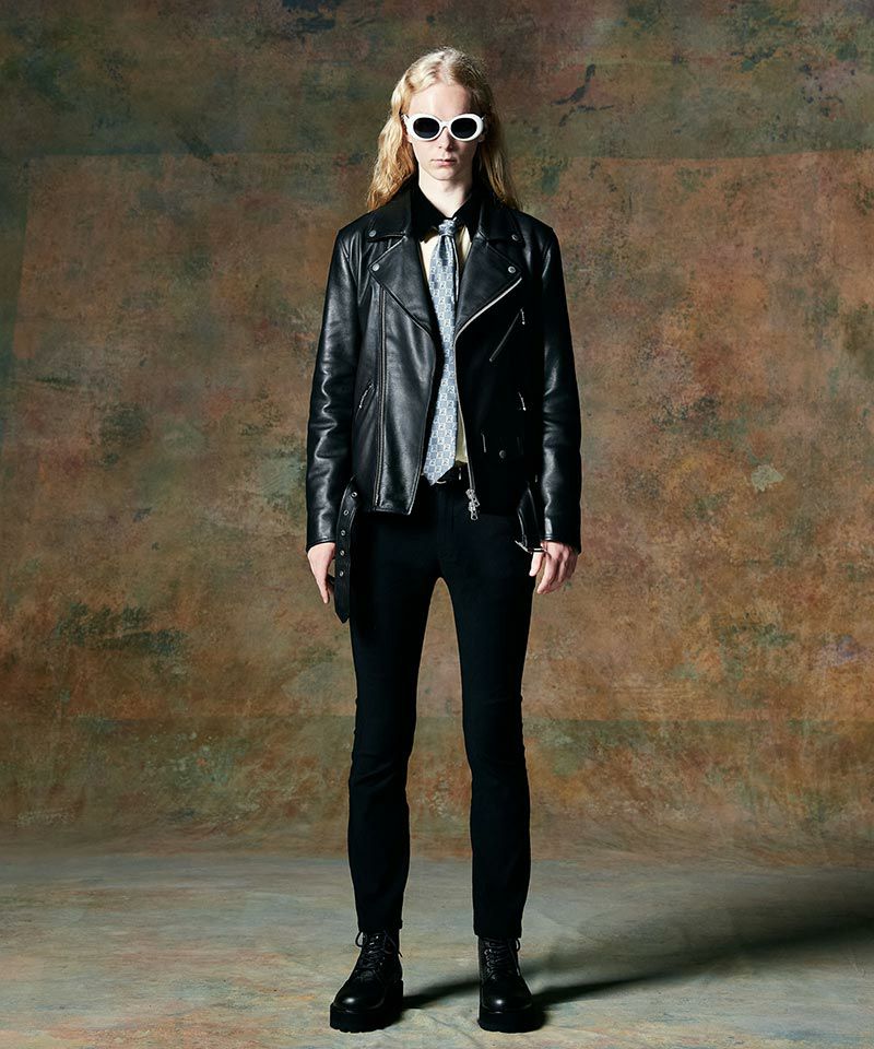 glamb(グラム)】Calf Leather Riders Jacket カーフレザーライダース