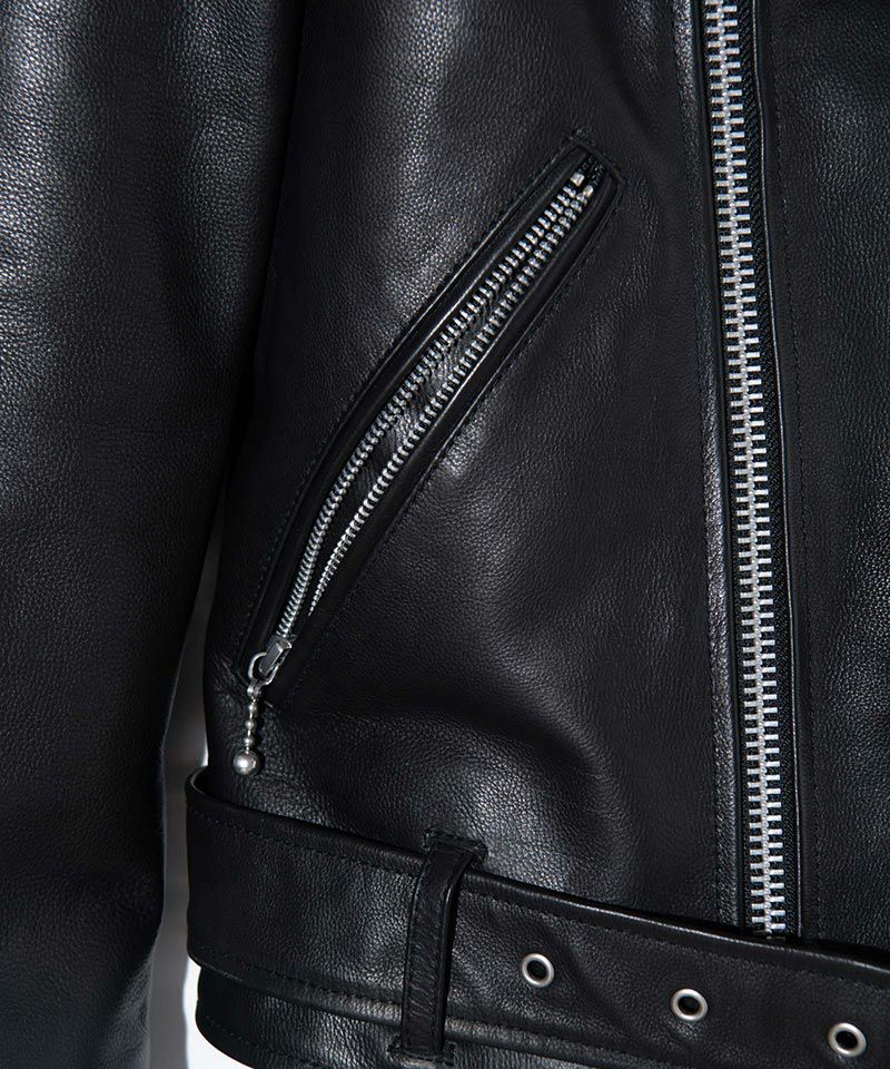 glamb(グラム)】Calf Leather Riders Jacket カーフレザーライダース