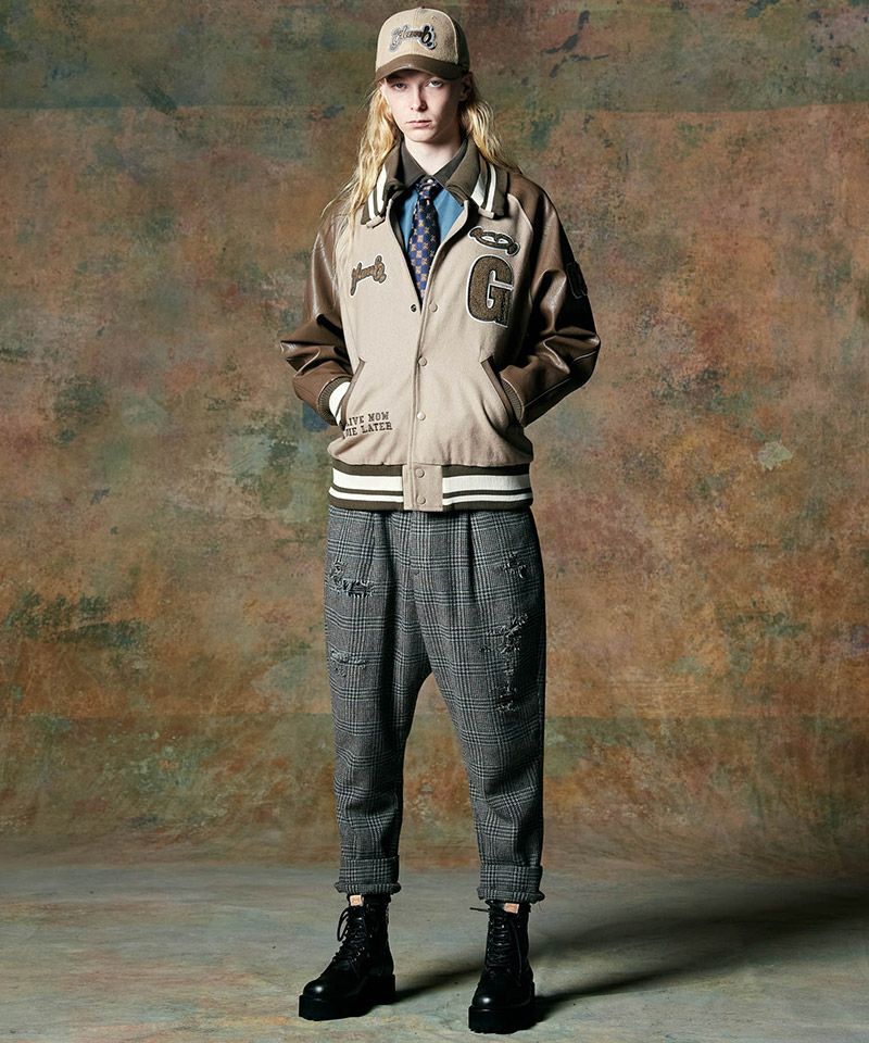 glamb Out of Society アウトオブソサイエティ スラックス GB0424/P06 : Out of Society Tweed Slacks / アウトオブソサイエティ