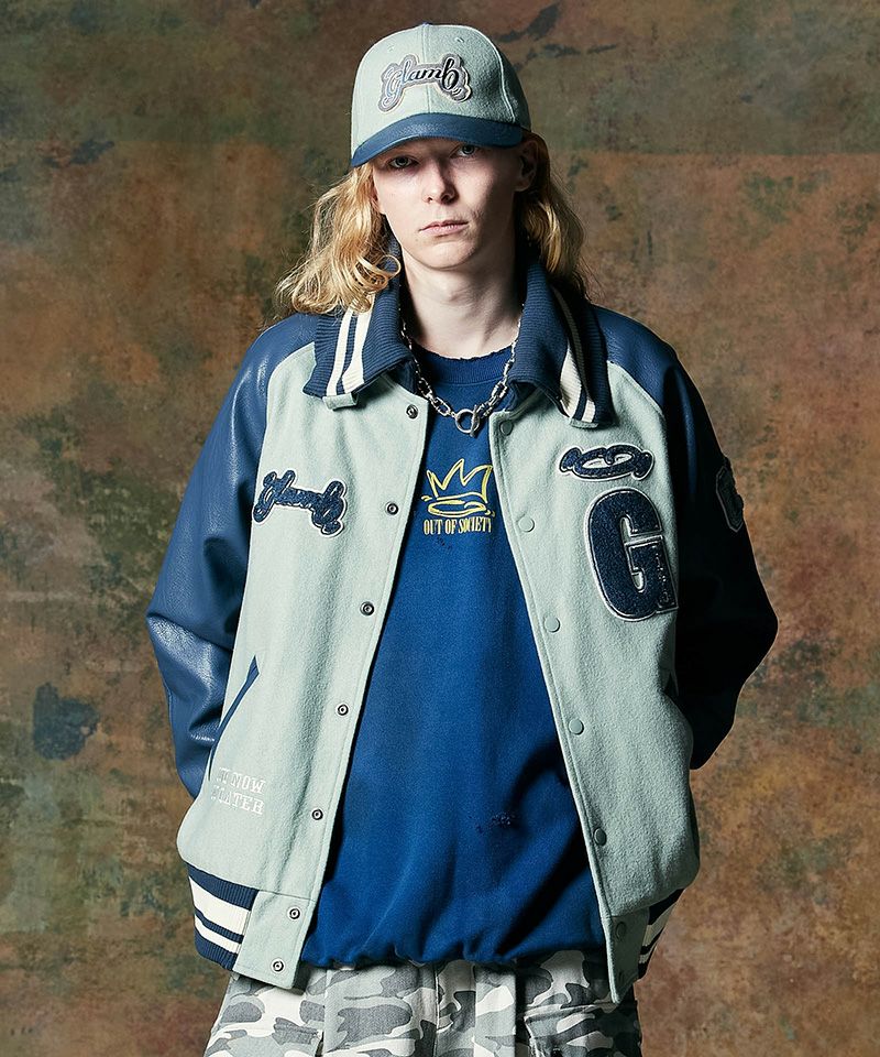 30%OFF【glamb(グラム)】GB Letterman Jacket ジービーレターマン