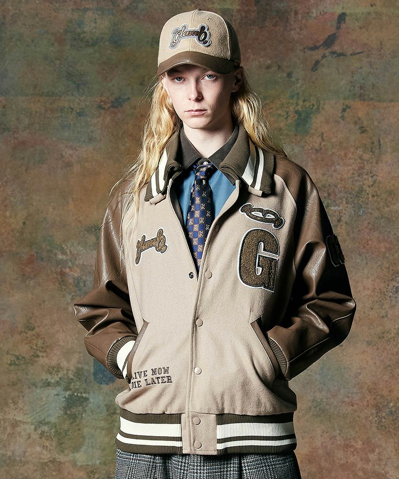30%OFF【glamb(グラム)】GB Letterman Jacket ジービーレターマン