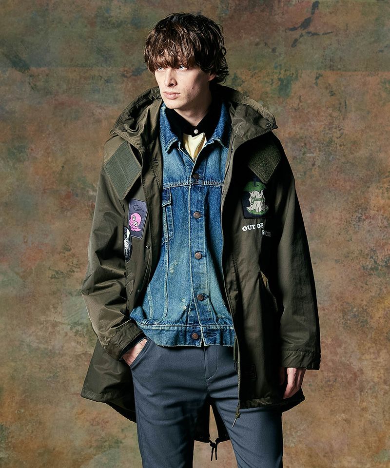 30%OFF【glamb(グラム)】Emblem High Neck Mods Coat エンブレム 