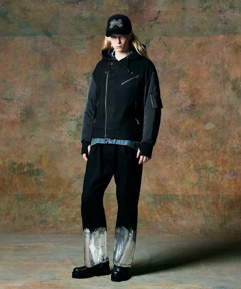 定価から2万以上値引きglamb コンビネーションフードライダースジャケット glamb(グラム)】Combination Hood Riders Jacket コンビネーション