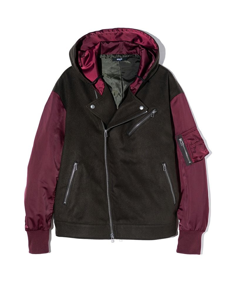 ジャケット・アウター glamb glamb(グラム)】Combination Hood Riders Jacket コンビネーション