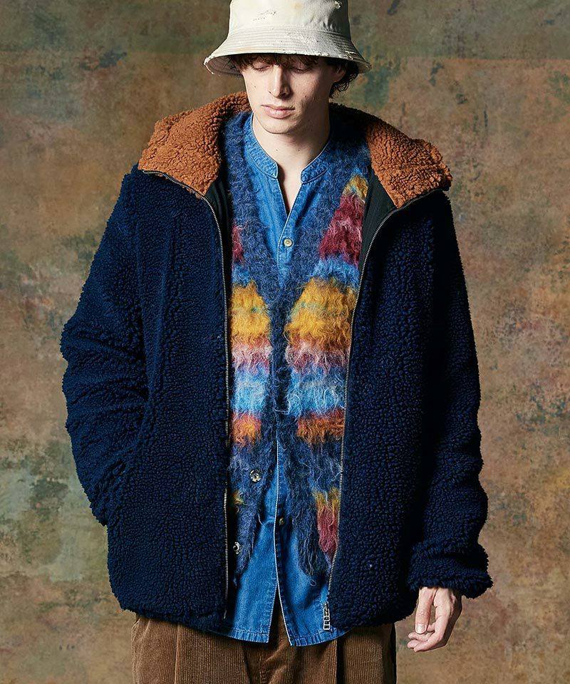30%OFF【glamb(グラム)】Big Hood Boa Jacket ビッグフードボア