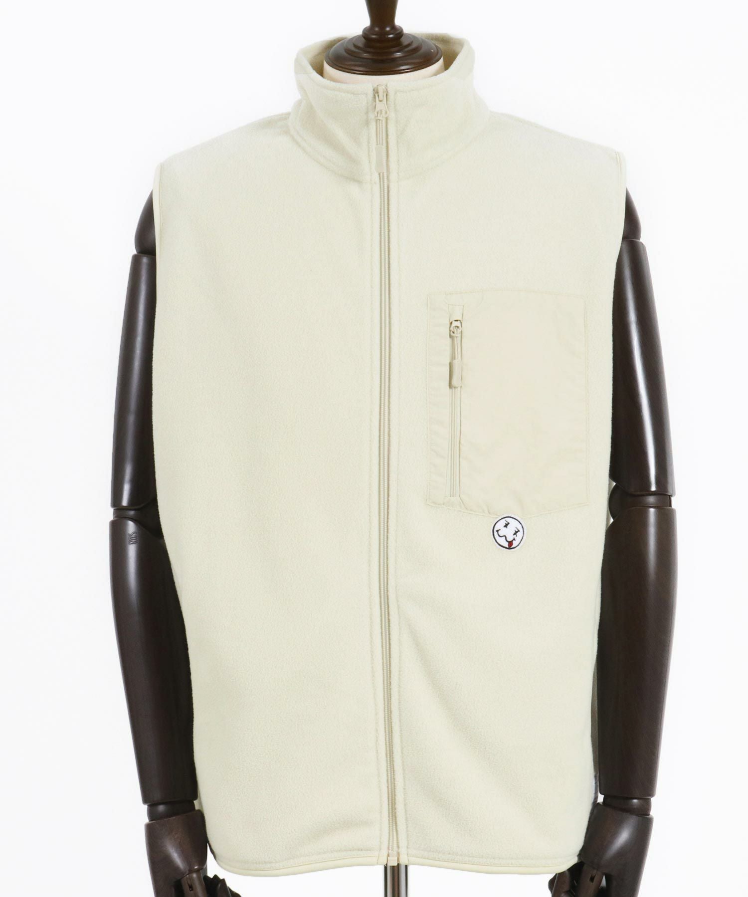 30%OFF【seventy seven(セブンティセブン)】fleece zip vest ベスト