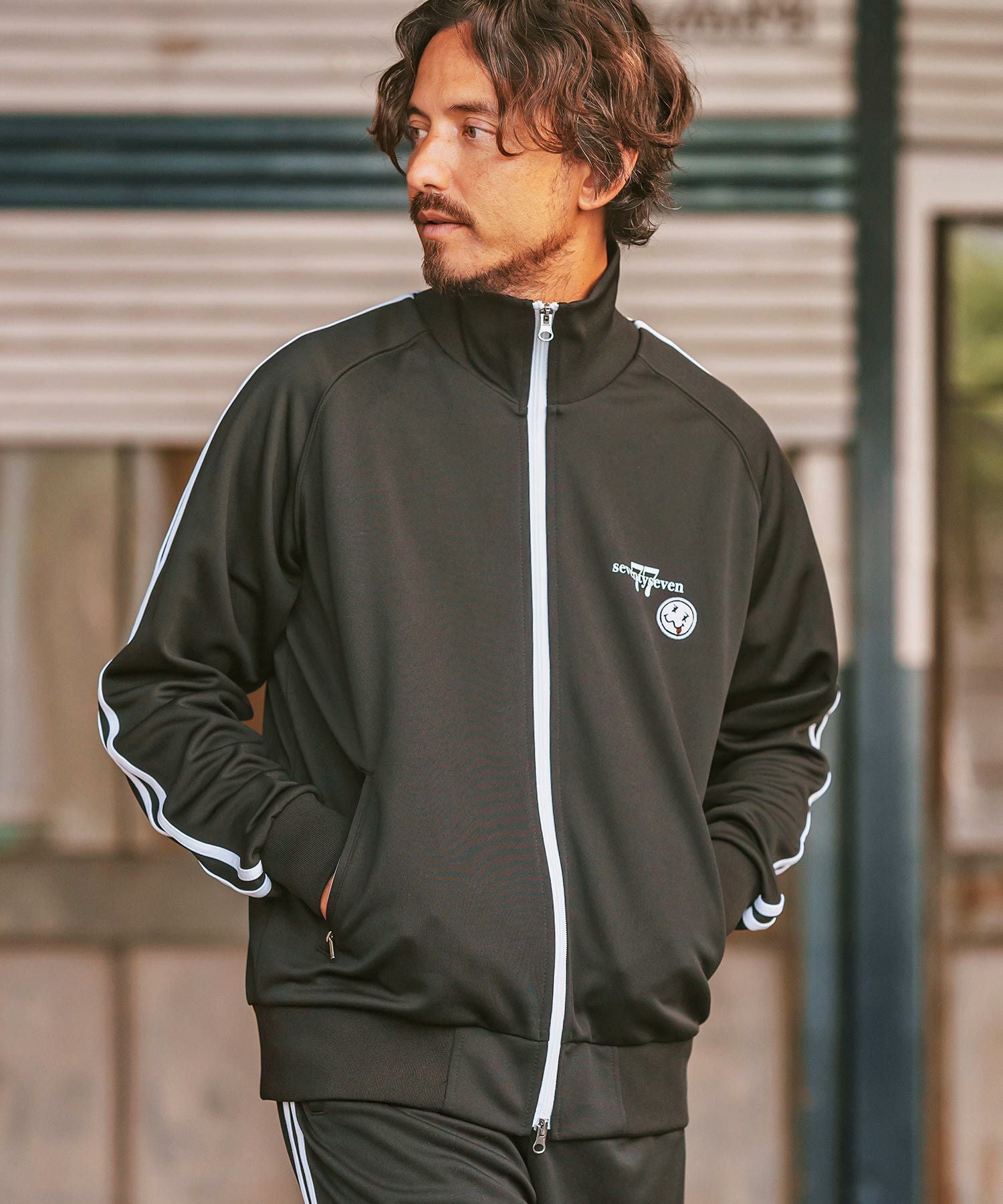 【最終値下げ】新品タグ付SRL Embroidery zipトラックジャケット XJK-TRACKS（SOLOTEX® Eco-Hybrid トラックジャケット）BLACK