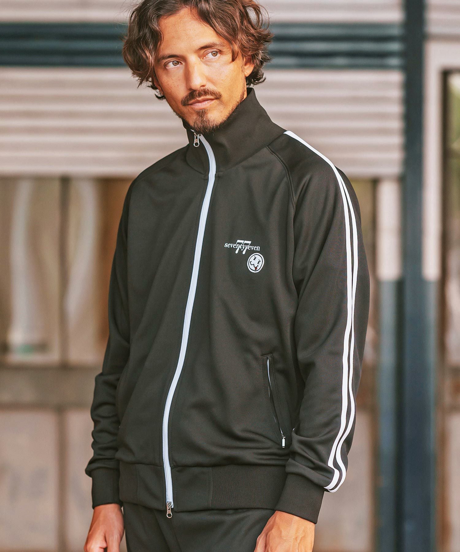 30%OFF【seventy seven(セブンティセブン)】W zip line jersey track