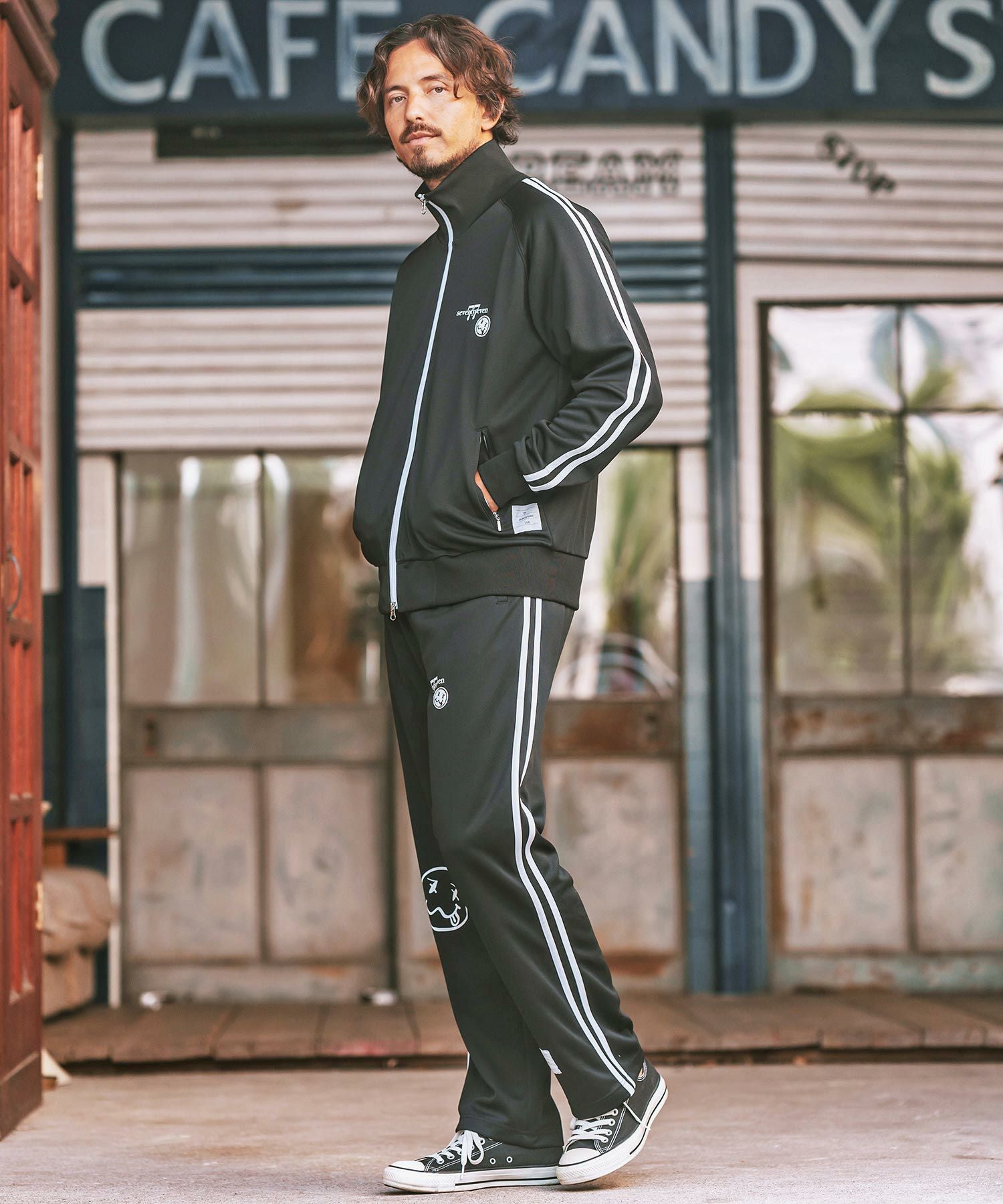 30%OFF【seventy seven(セブンティセブン)】W zip line jersey track