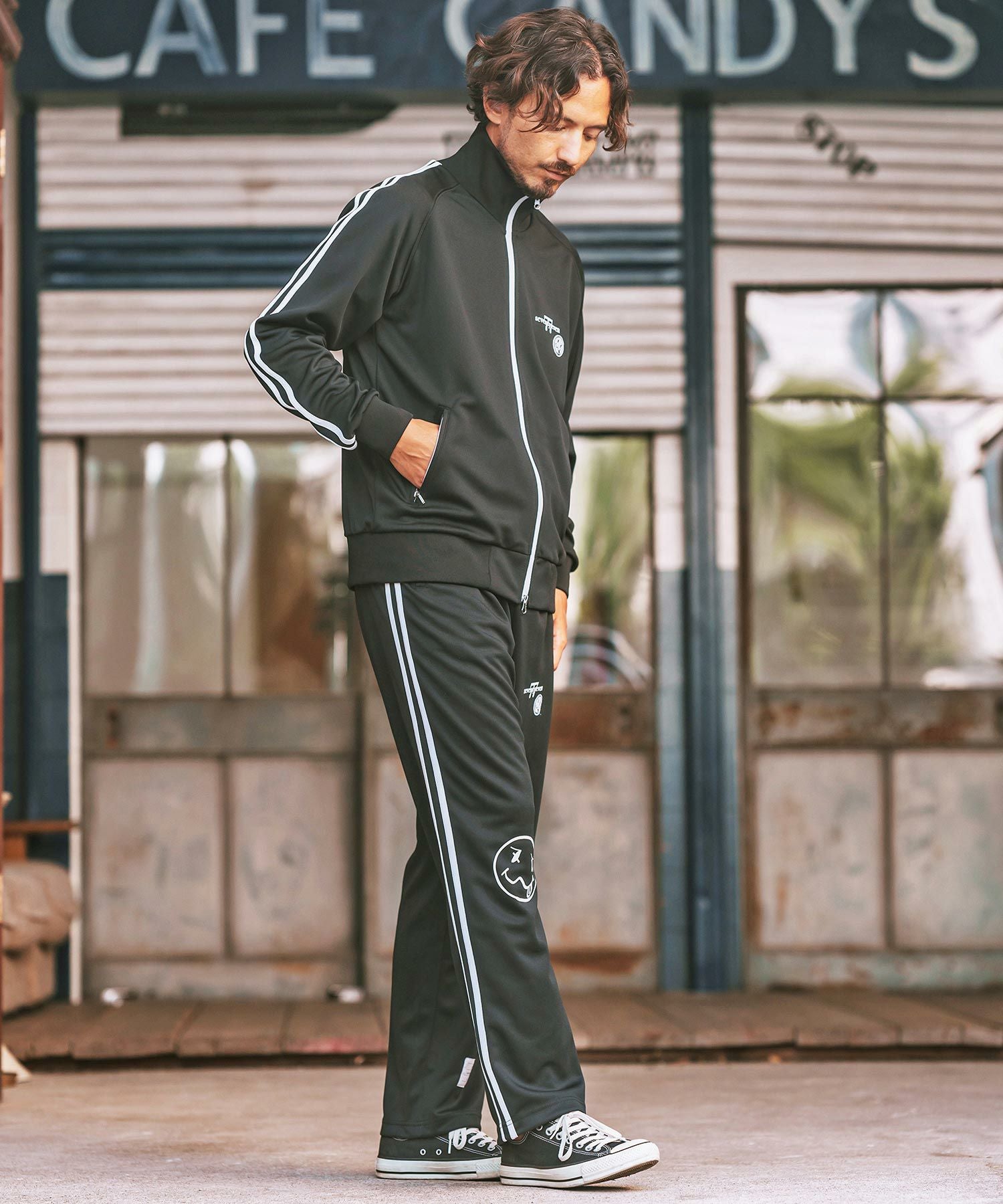 30%OFF【seventy seven(セブンティセブン)】W zip line jersey track