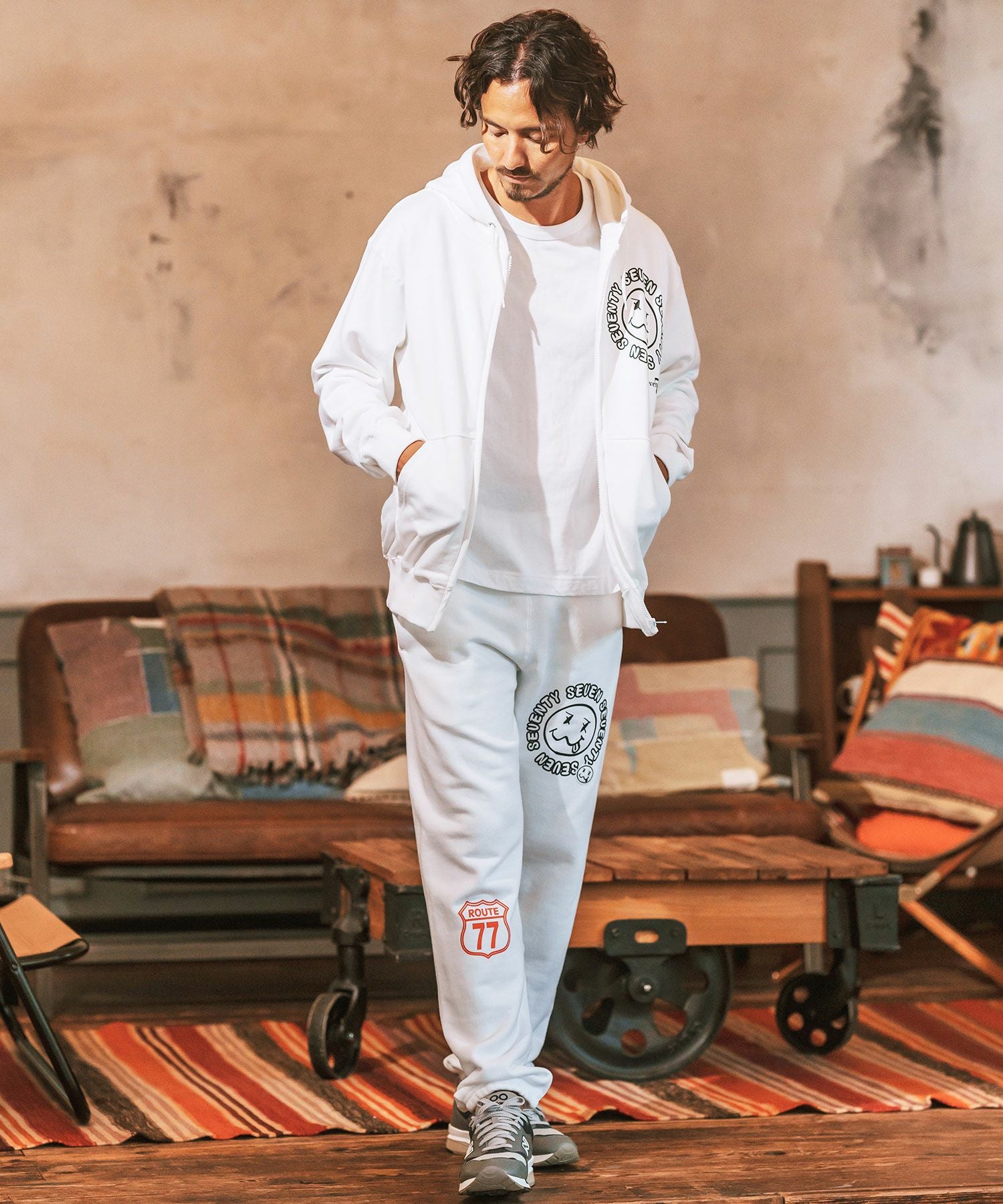 50%OFF【seventy seven(セブンティセブン)】middle onz sweat pants