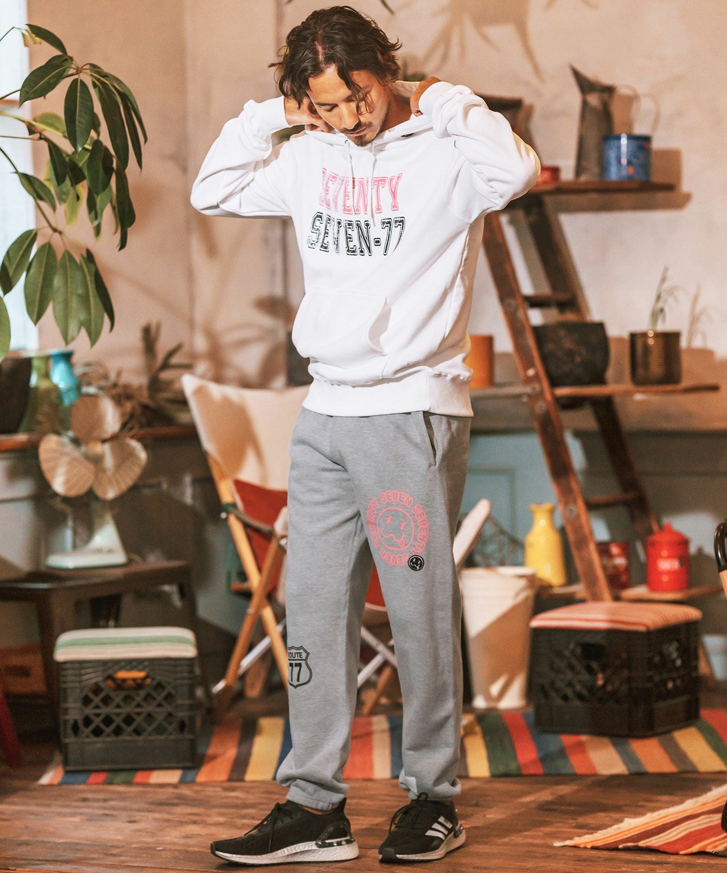 50%OFF【seventy seven(セブンティセブン)】middle onz sweat pants