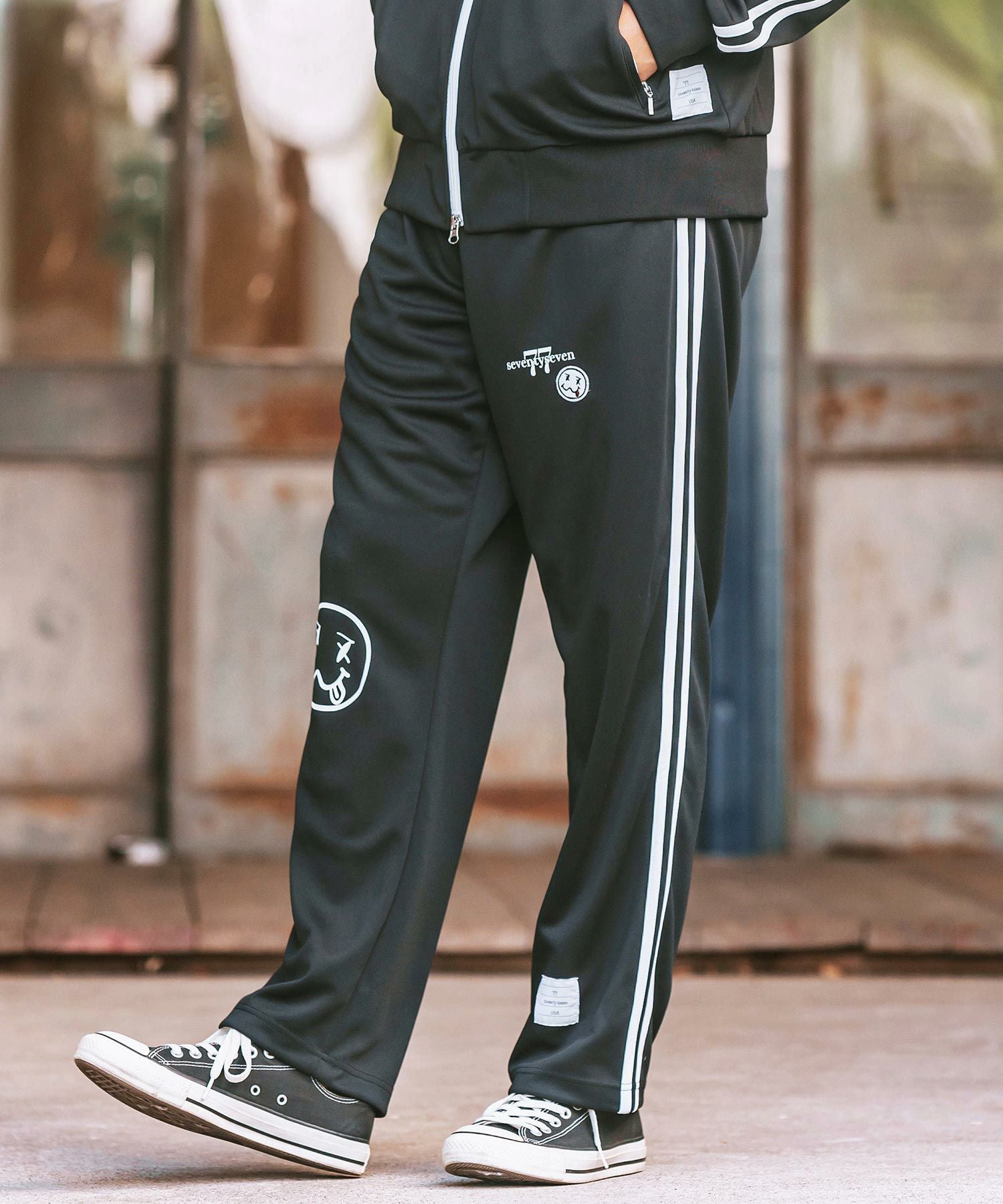 30%OFF【seventy seven(セブンティセブン)】 line jersey long pants