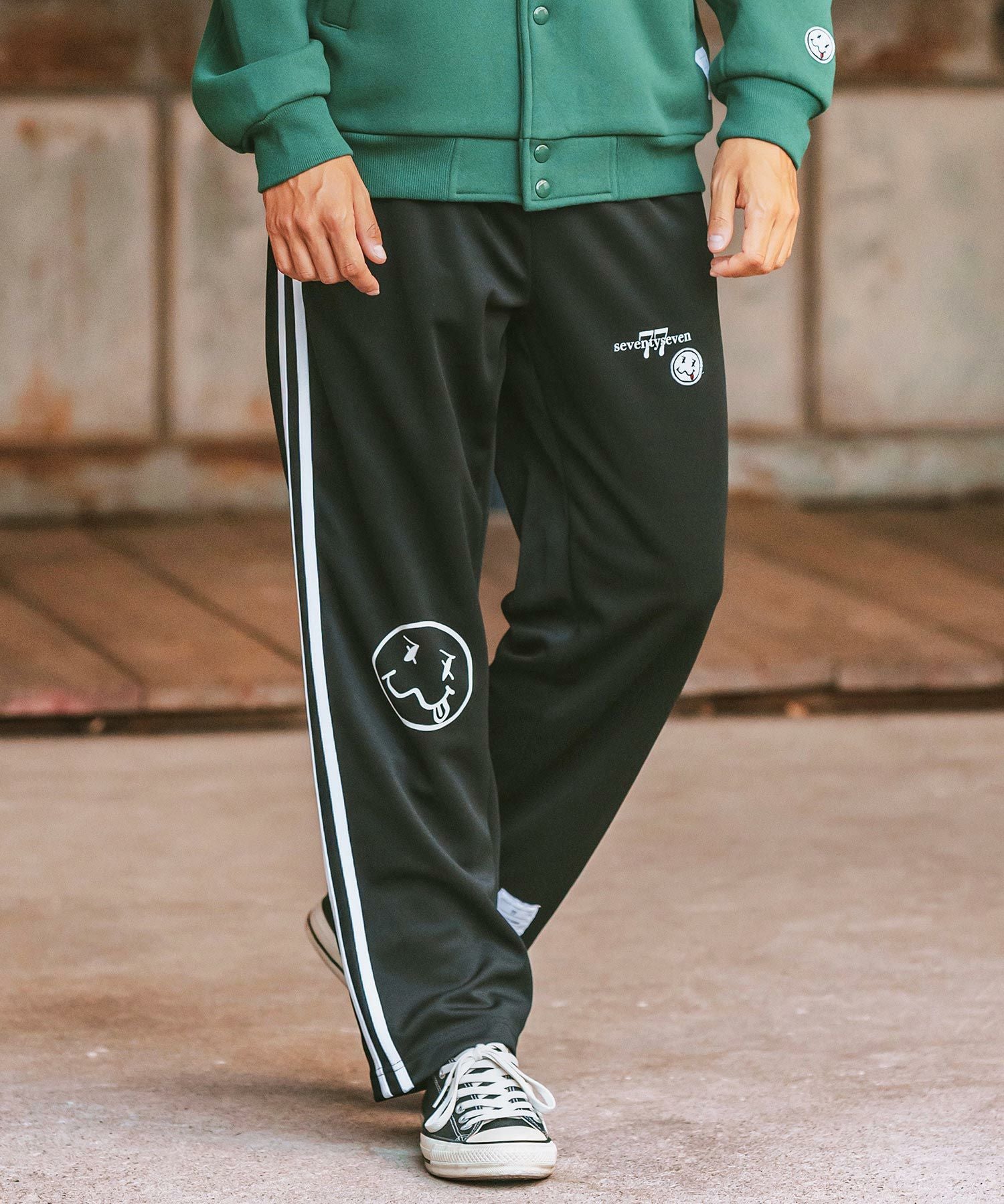 30%OFF【seventy seven(セブンティセブン)】 line jersey long pants