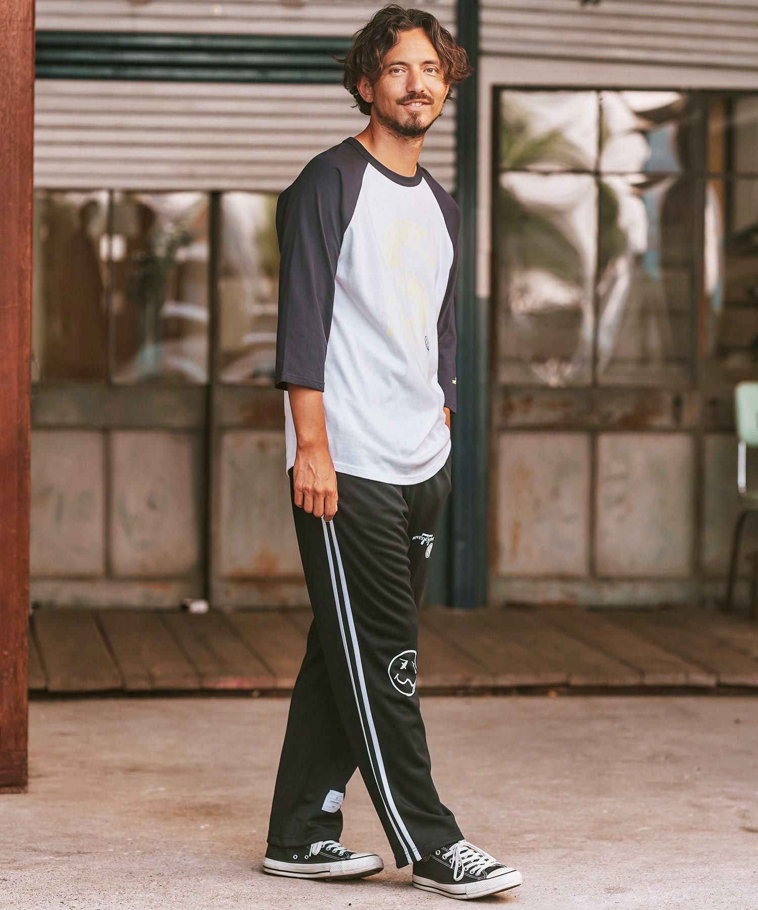 30%OFF【seventy seven(セブンティセブン)】 line jersey long pants