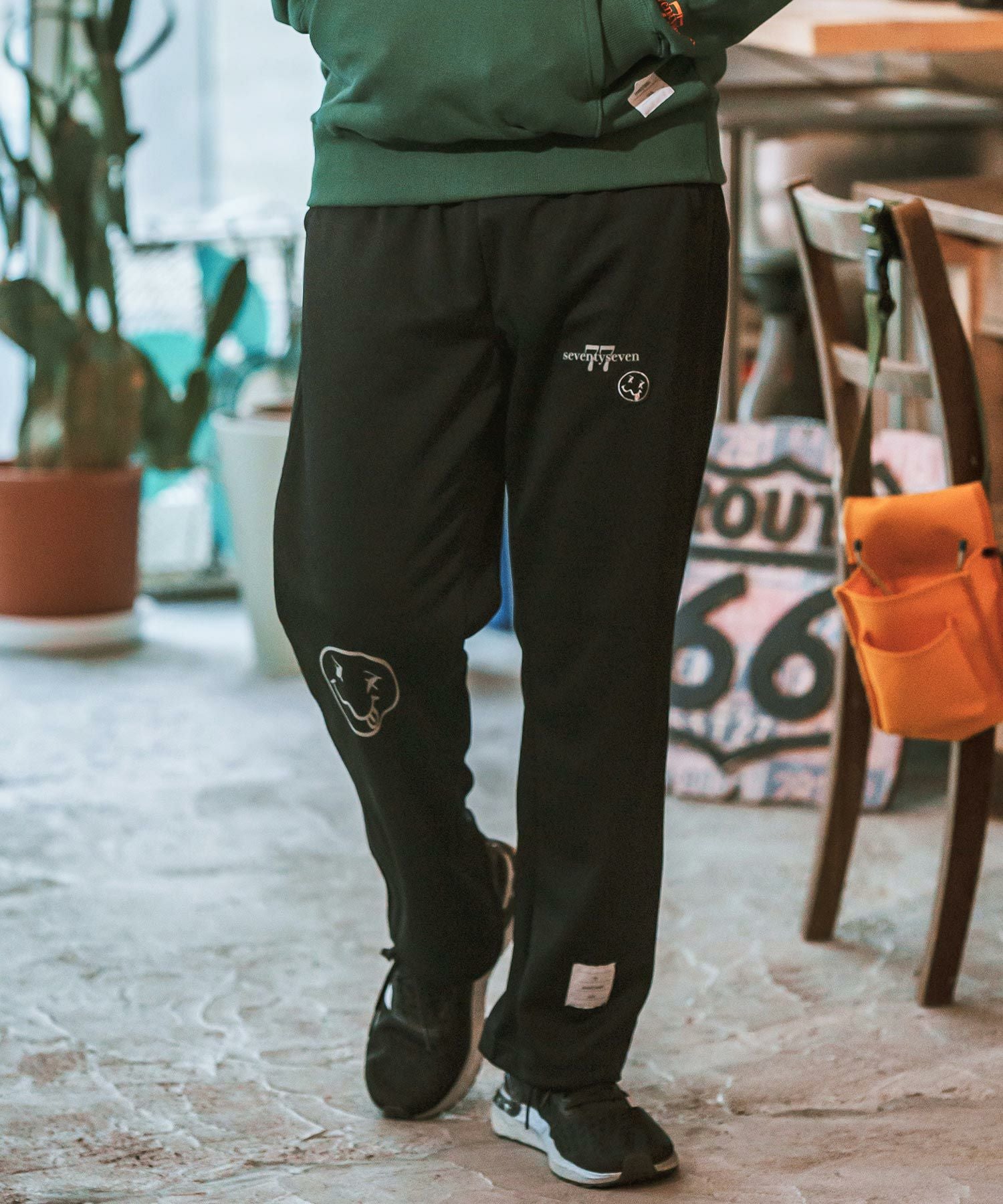 30%OFF【seventy seven(セブンティセブン)】 line jersey long pants