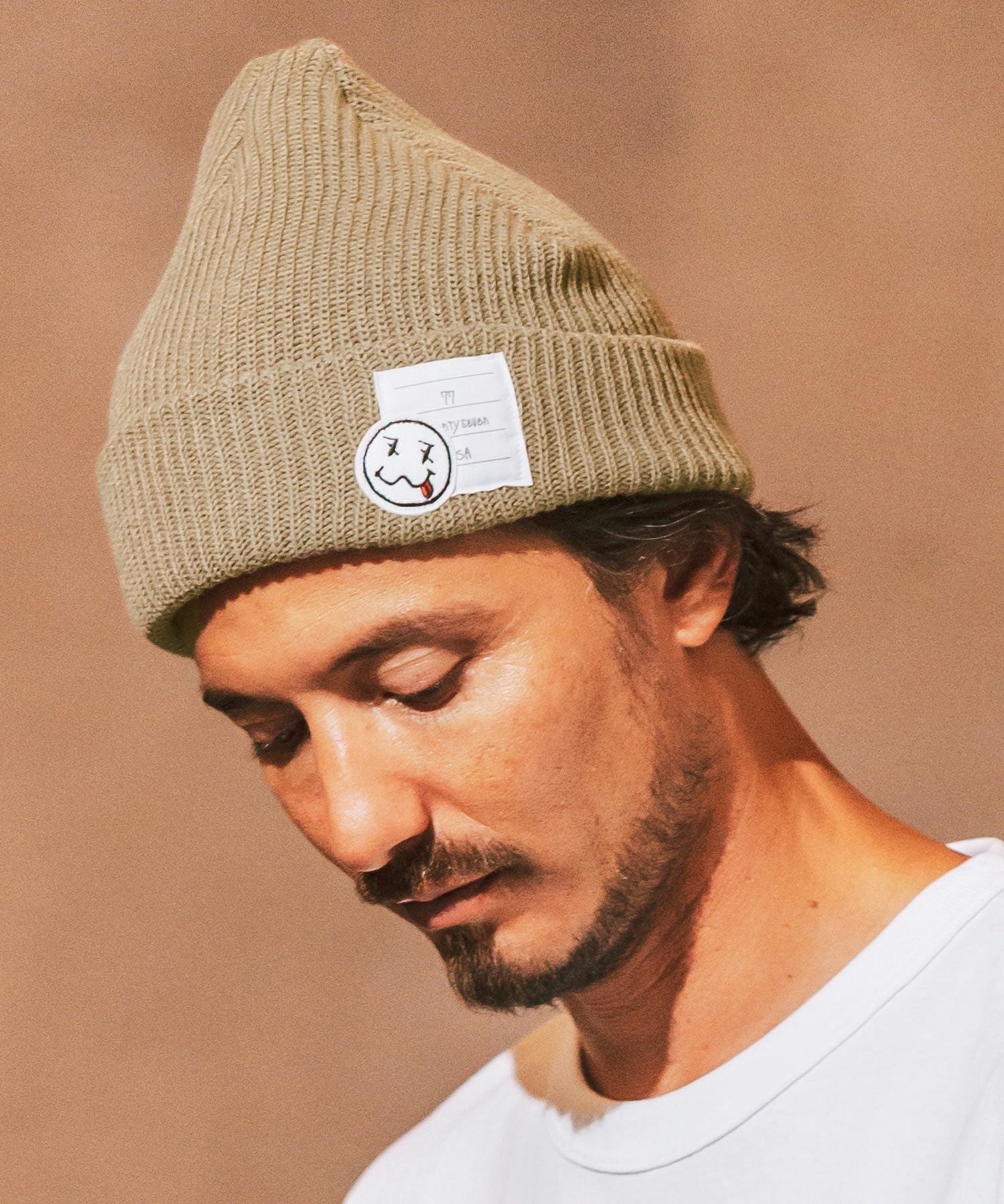 seventy seven(セブンティセブン)】knit cap (smile) ニットキャップ