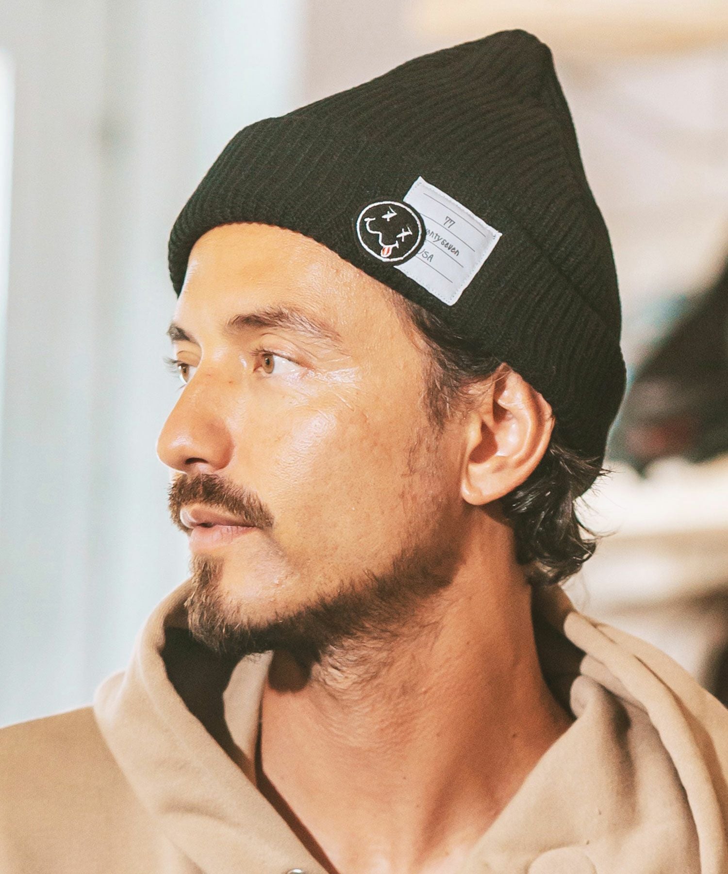 seventy seven(セブンティセブン)】knit cap (smile) ニットキャップ